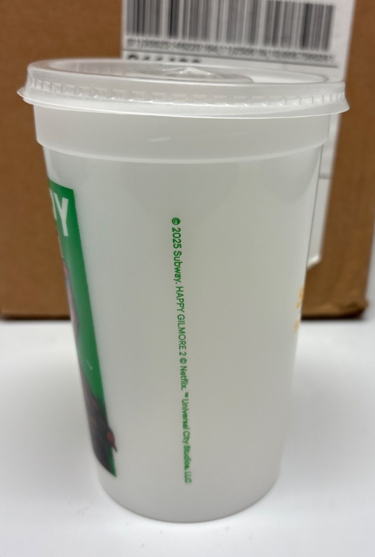 Happy Gilmore 2 Subway Cup Happy New Plastic Cup Netflix Movie Adam Sandler