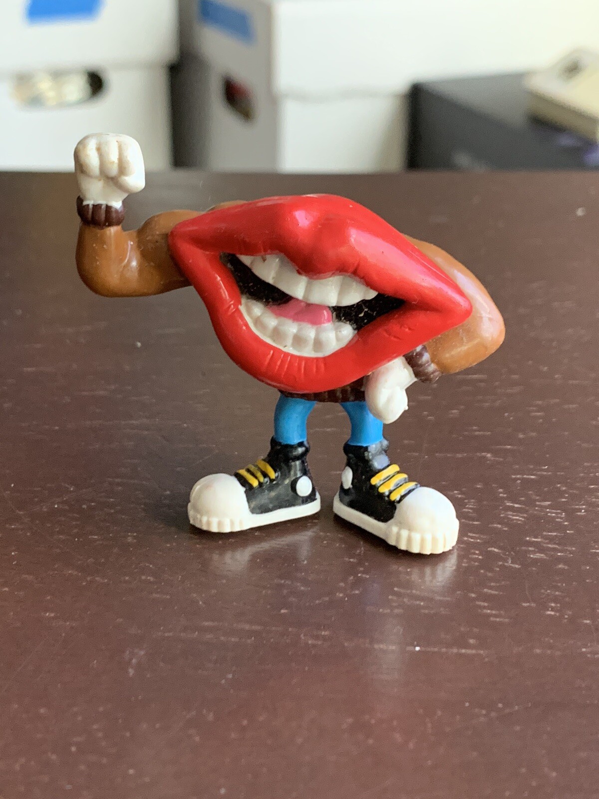 VTG 1989 Tang Lips General Foods, Lance, Brown Shirt Muscles PVC Applause Figure