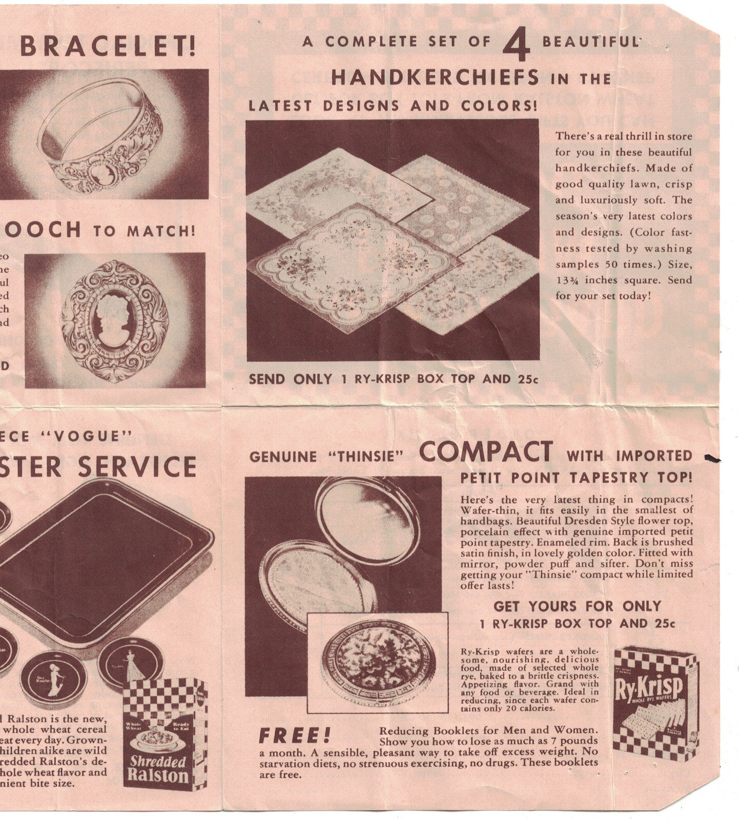 VINTAGE CHECKERBOARD PREMIUM CATALOG – TOM MIX PREMIUM ITEMS