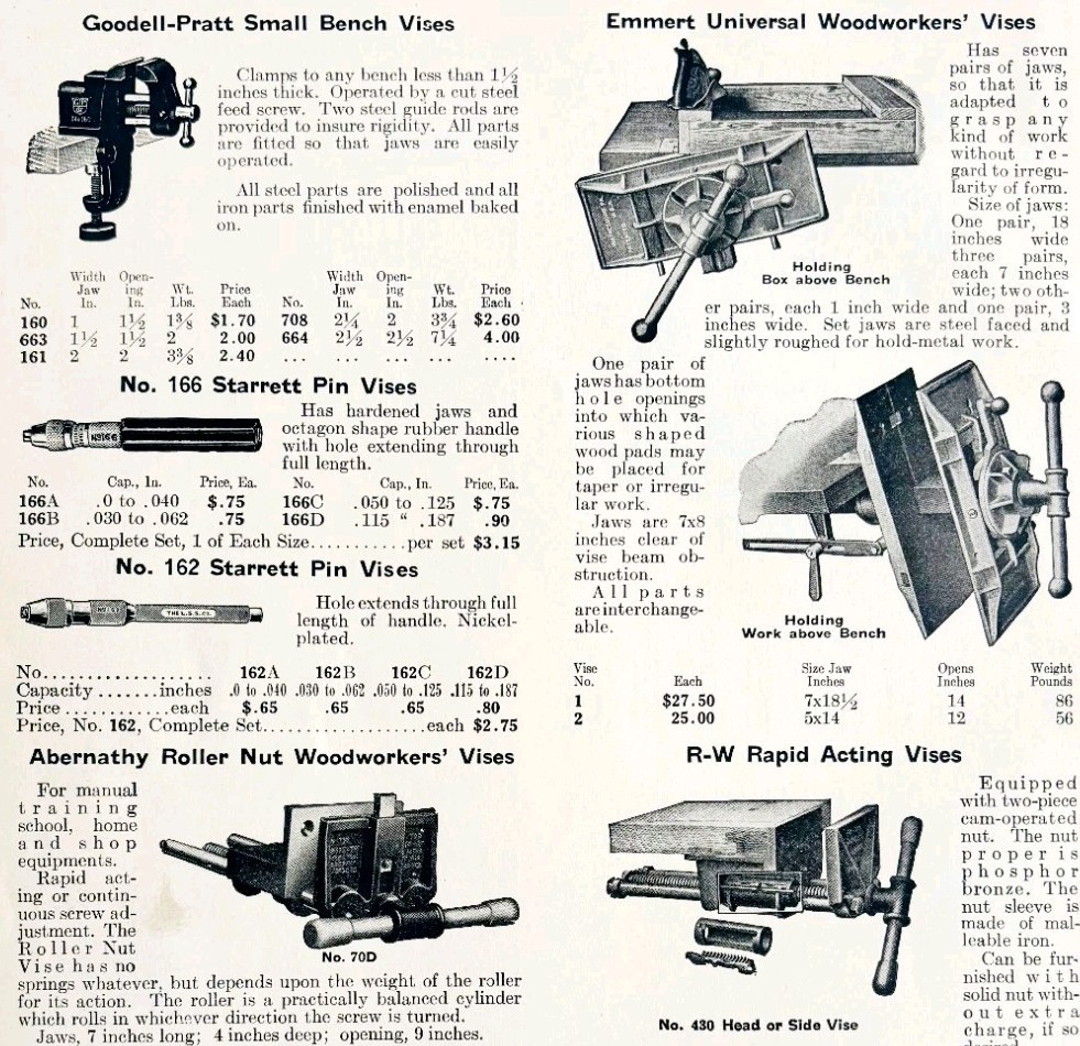1922 N.T. Bushnell Woodworkers Vises Tool Advertisement Catalogue Hardware DWA21