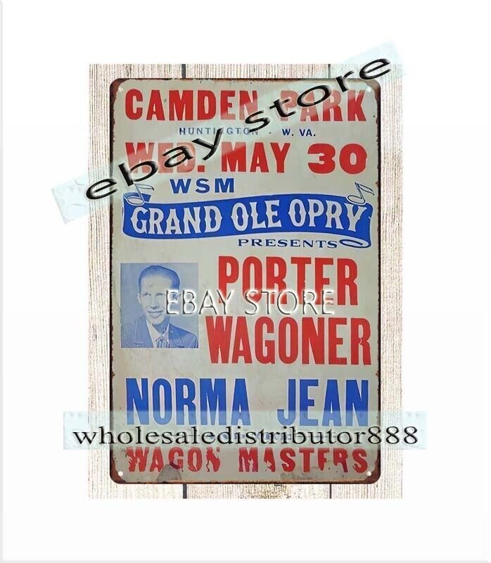 GRAND OLE OPRY PORTER WAGONER NORMA JEAN WAGON MASTERS metal tin sign