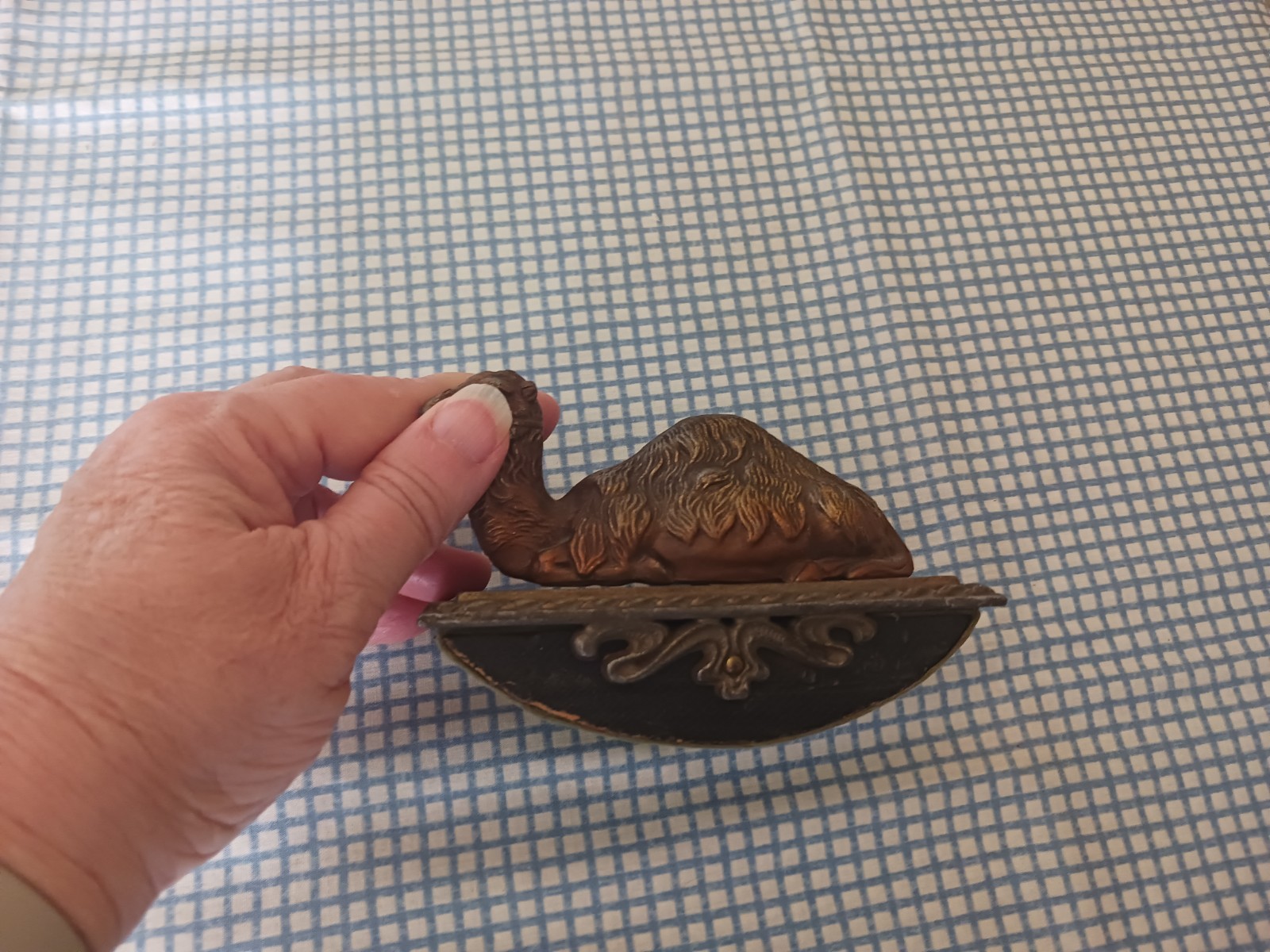 Antique 1920’s Shriners Metal Camel Ink Blotter Fraternal Order Masons