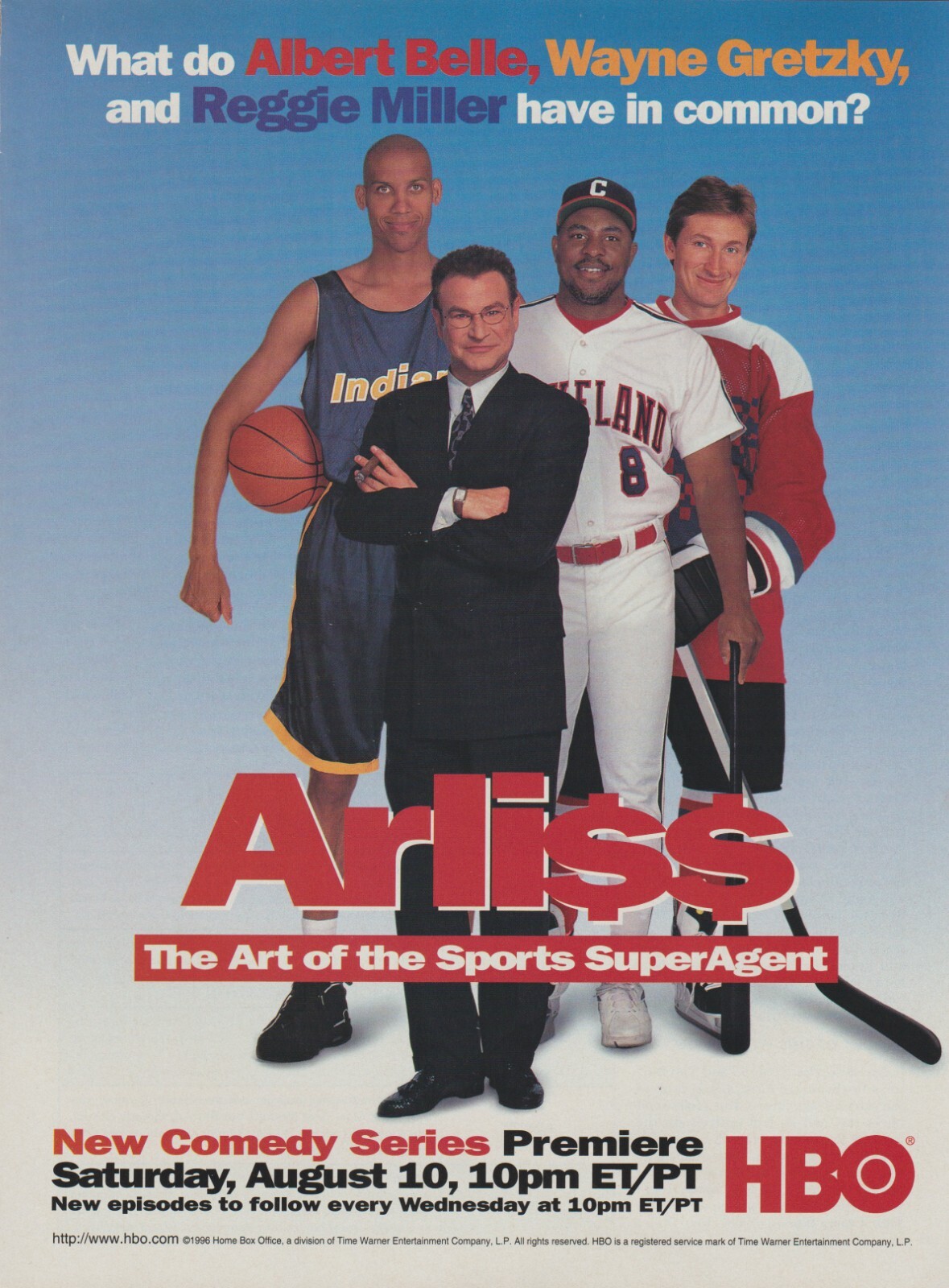 1996 Arliss – HBO TV Sports Comedy Series Promo – Wayne Gretzky – Print Ad Photo