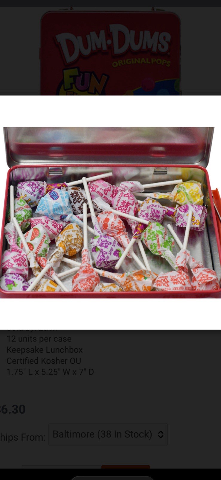 Dum Dum Lollipops In Tin Box Vintage Collectible