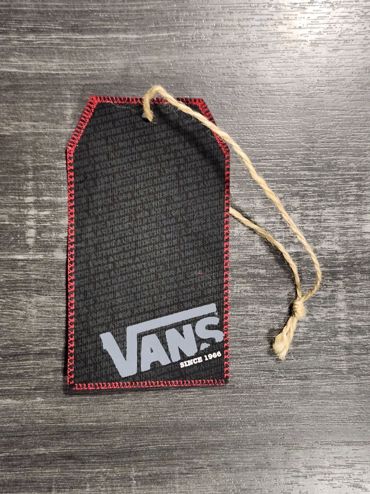 VANS Vans Since 1966 Shoes & Apparel Cloth Clothing Tag Black Grey Red