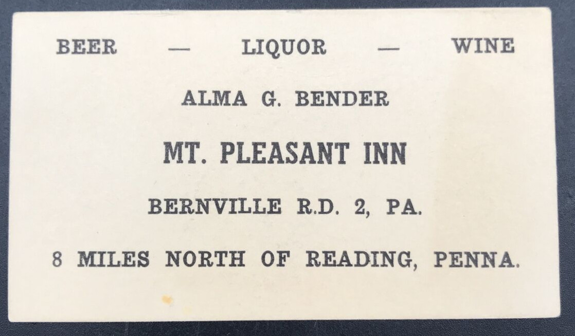c1940s-50s Mt Pleasant Inn Reading PA Risque Bikini Police Pinch Comic Ad Trade