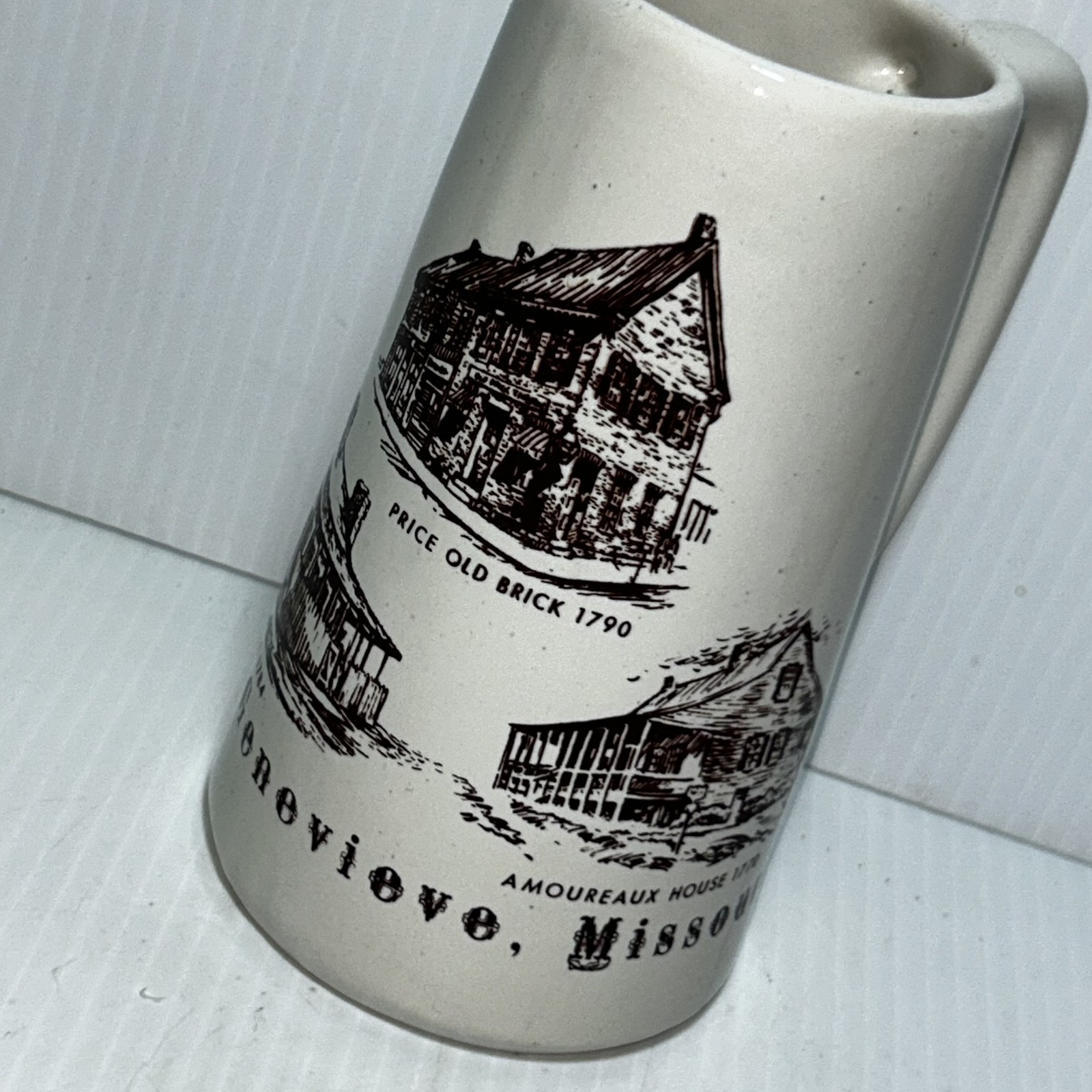 Vintage Sainte Genevieve Missouri Souvenir Mug Historic Houses Price Amoureaux