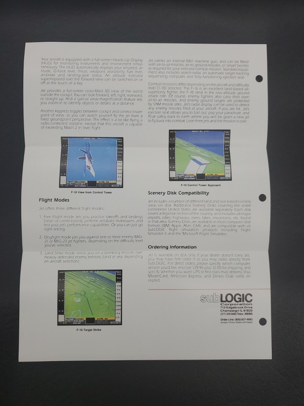 subLOGIC JET Product Description Sheet Commodore 64 & 128 CM-JT1
