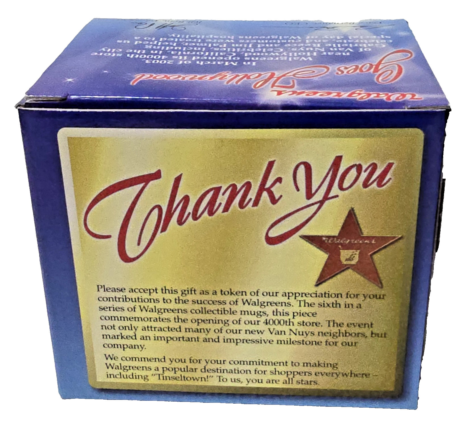 Walgreens 4000th Store Commemorative Mug 2003 BNIB Vintage Ceramic Cup