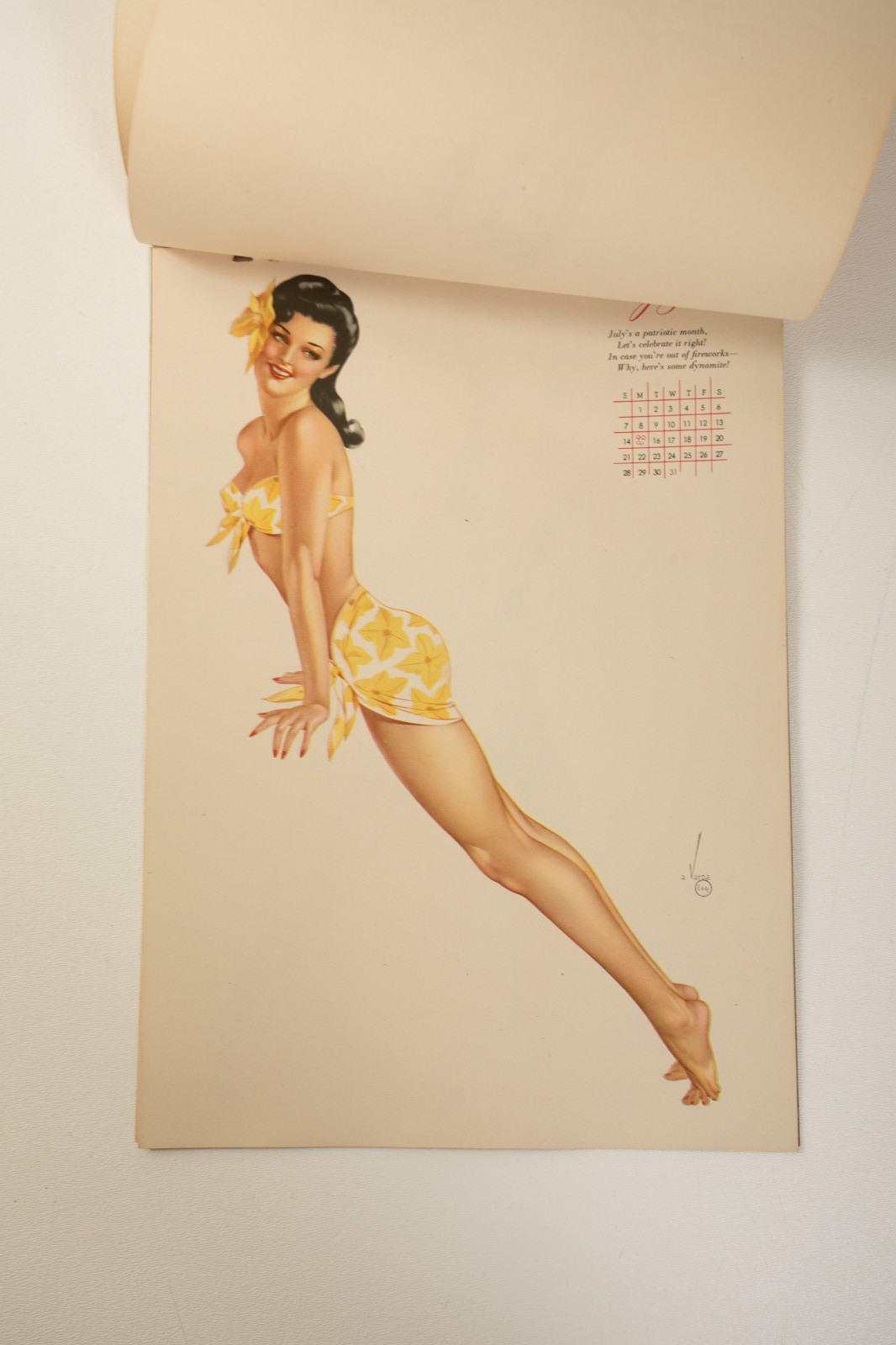 Vintage Varga Esquire 1946 Calendar (MC1/JSF6) 12 Pinups Alberto 8.5×12″