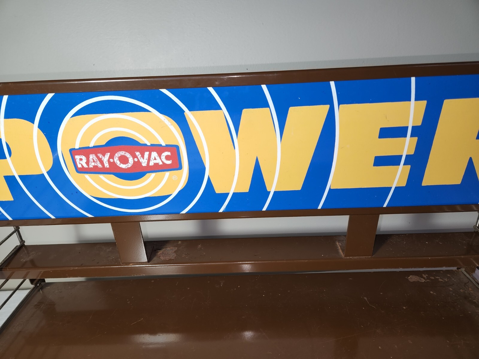 Vintage Ray•O•Vac Flashlight Batteries Counter Wall Display Cabinet