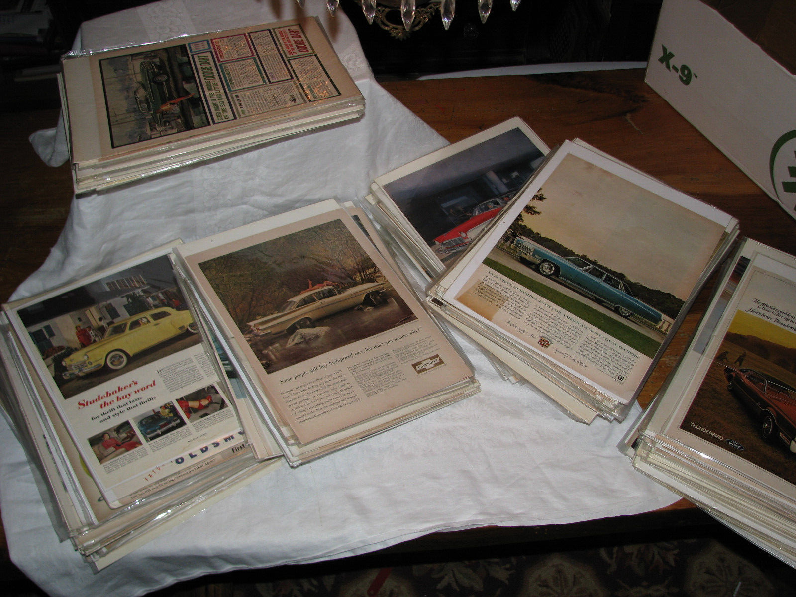 Group of 273 VTG Magazine Automobile Advertisements 1940’s- 1970’s Estate Find