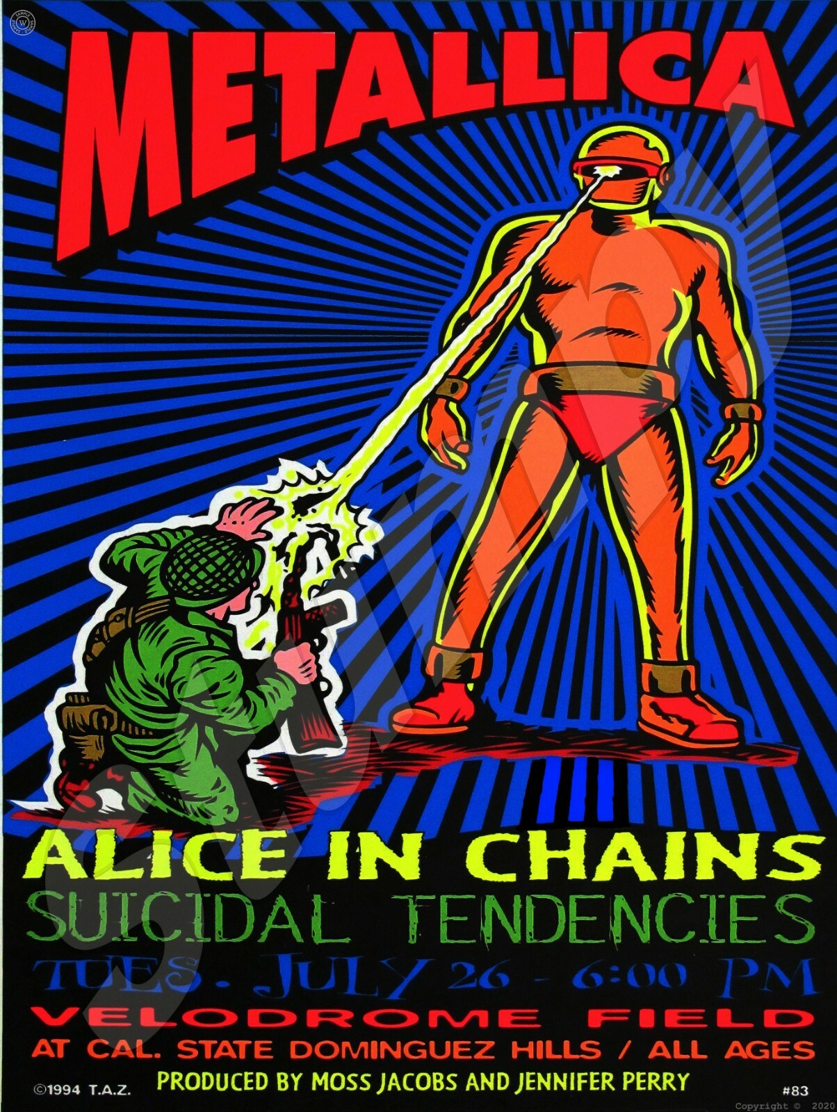 Metallica – Alice in Chains Concert poster Metal Sign 9″ x 12″