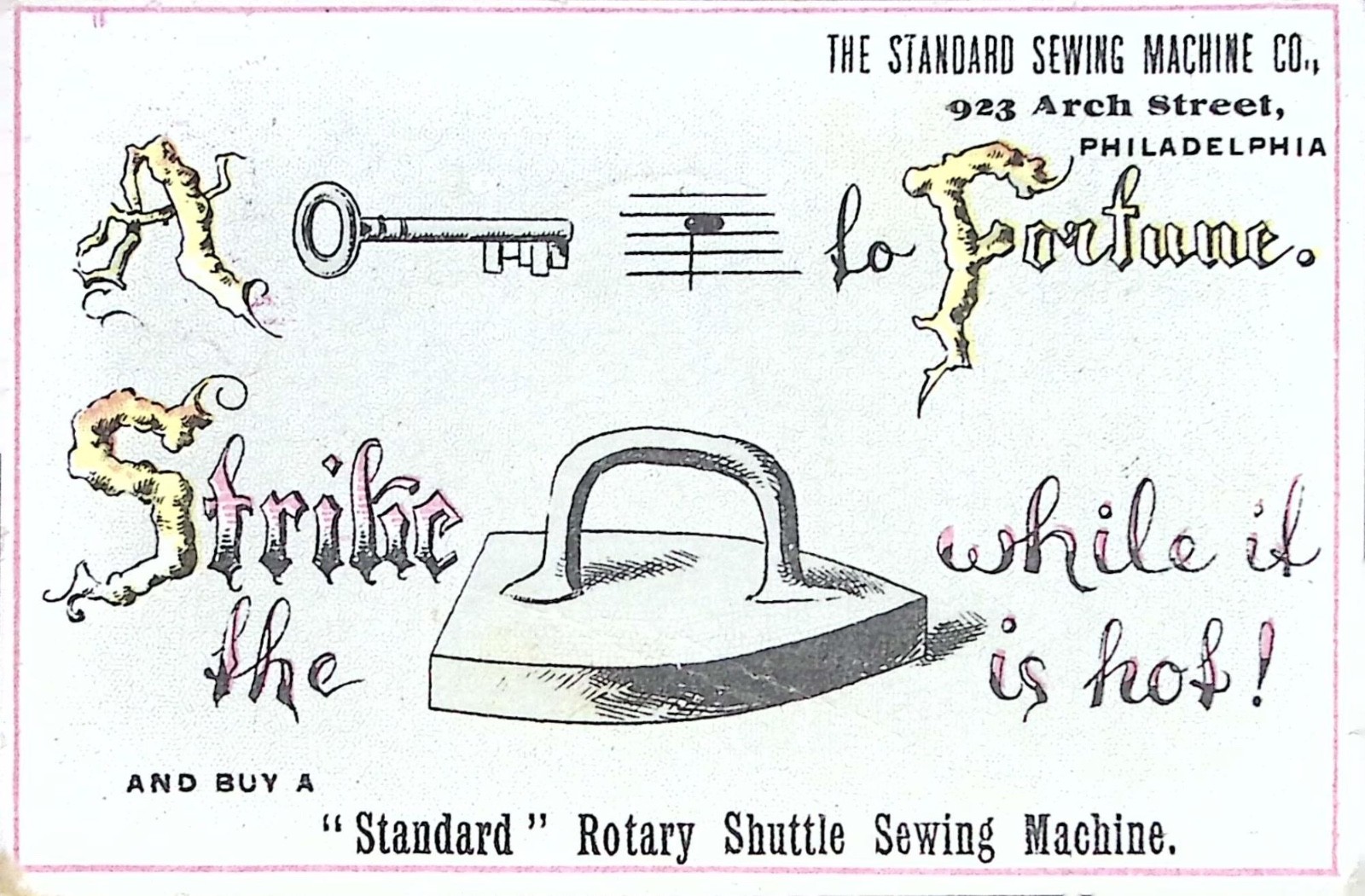 Standard Sewing Machine Co Advertising Trade Card Early 1900s Ephemera