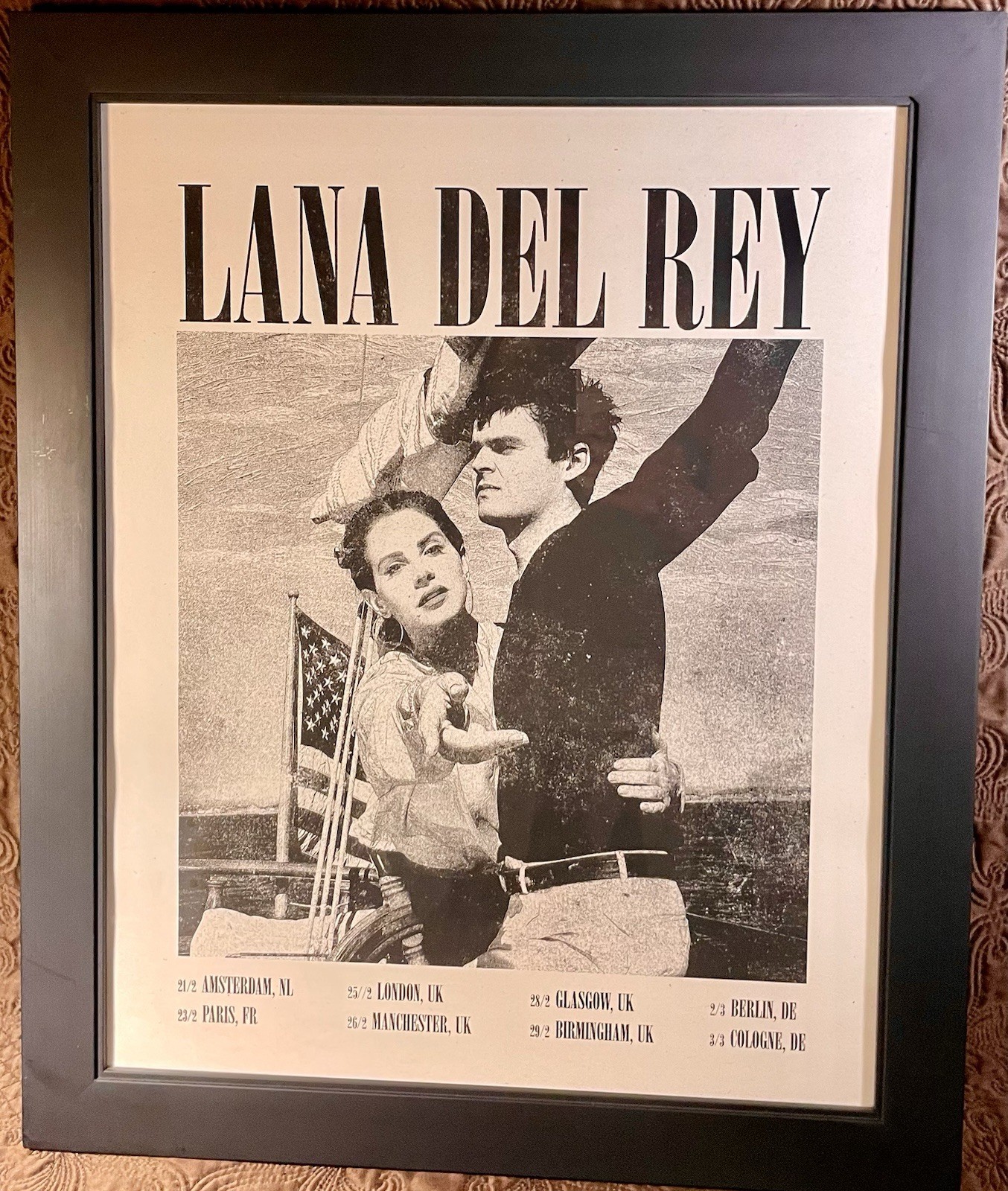 FRAMED “20 x 16” LANA DEL REY “NORMAN F***ING ROCKWELL” European Tour Poster