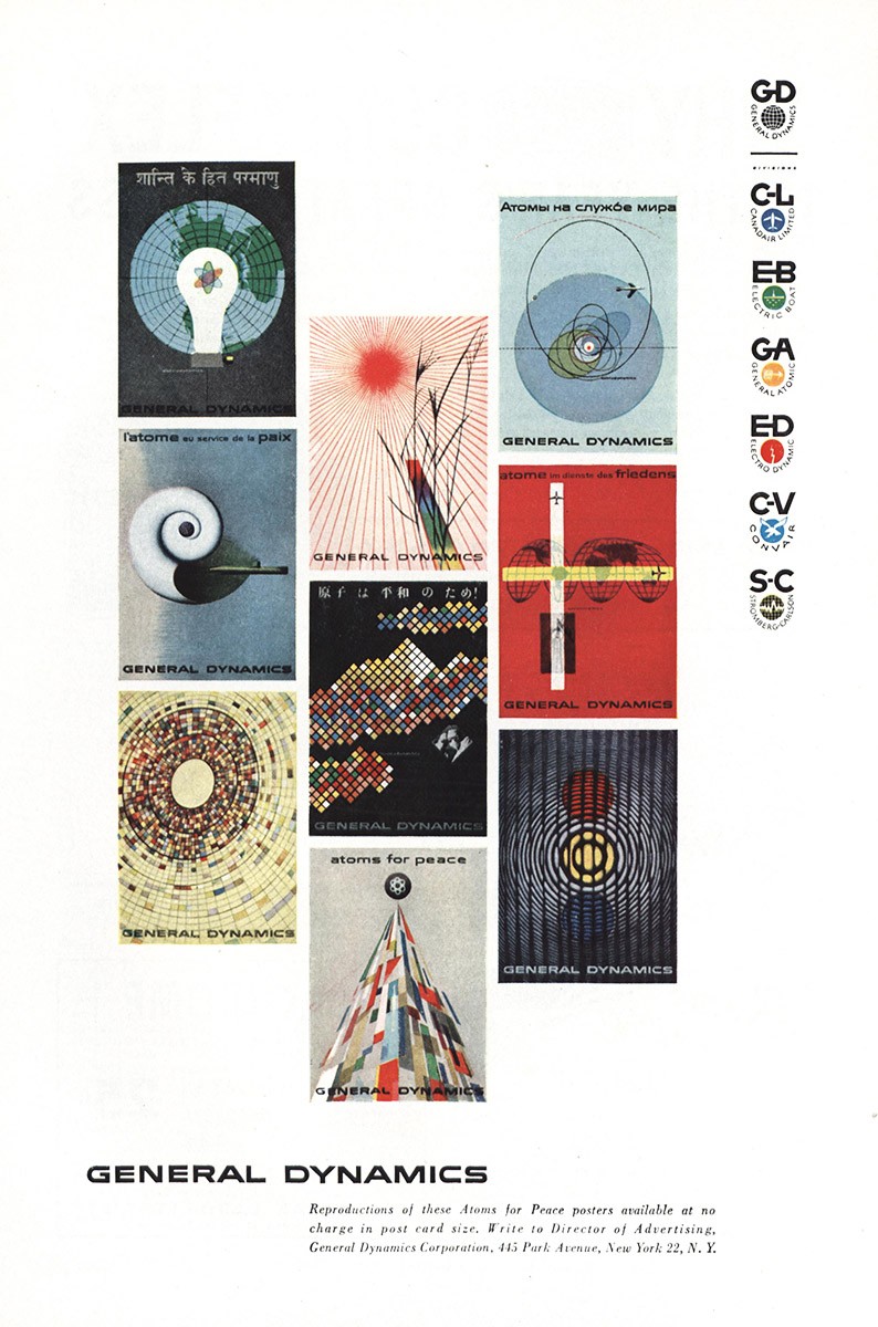 1956 General Dynamics: Atoms for Peace Vintage Print Ad