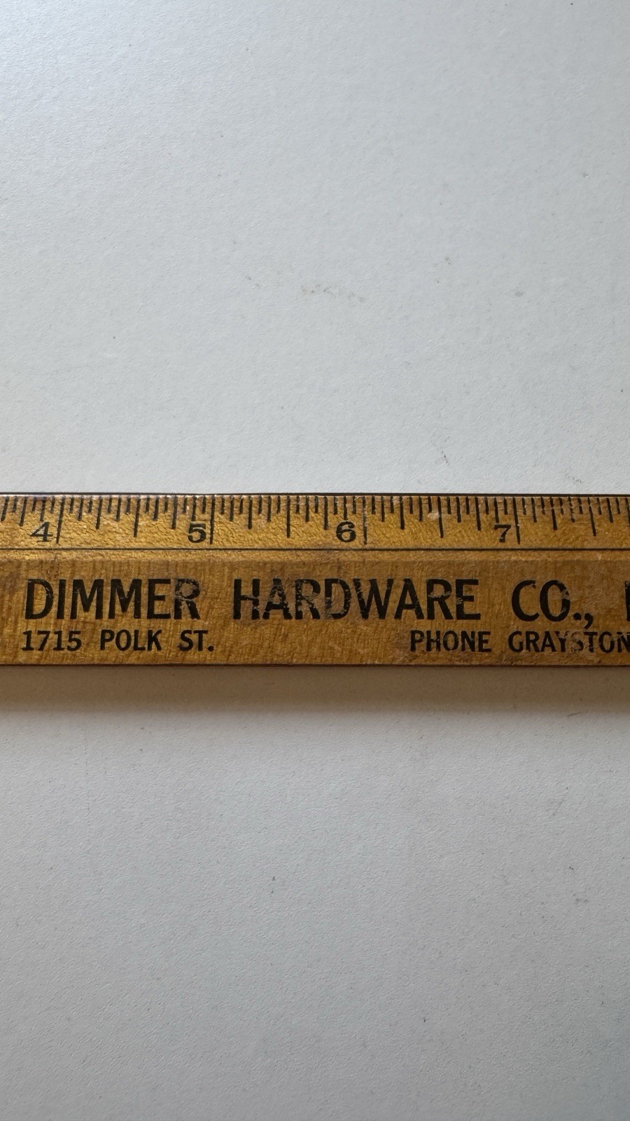 EDISON MAZDA LAMPS – Dimmer Hardware Co. – Advertising 12″ Wood Ruler
