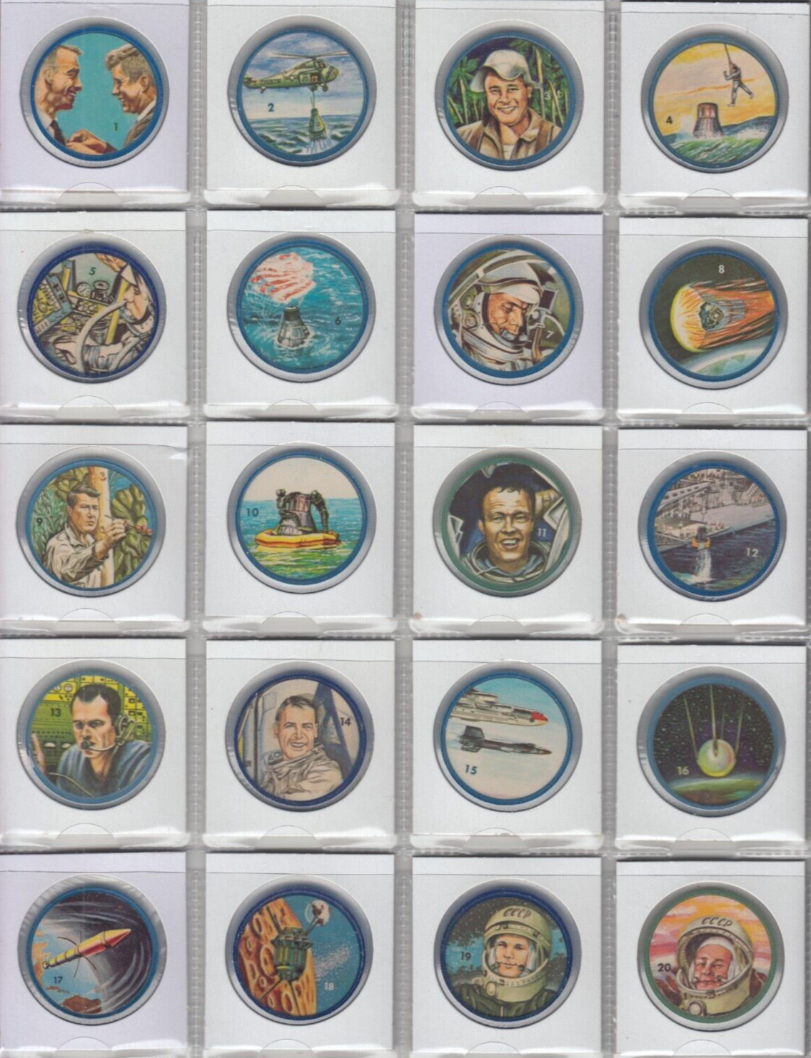 Nalley’s / Krun-Chee Potato Chips – SPACE MAGIC COINS, Complete Set of 60, 1960