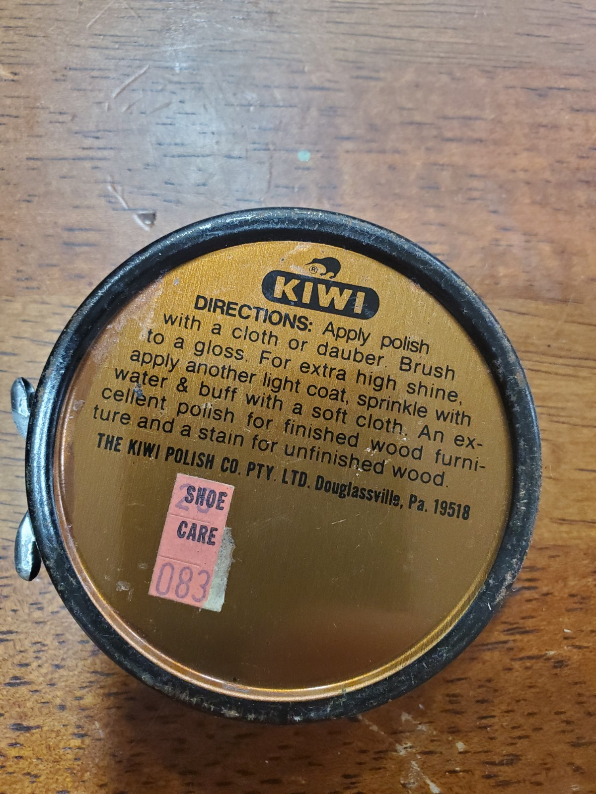 Kiwi Boot Shoe Polish Empty Tins
