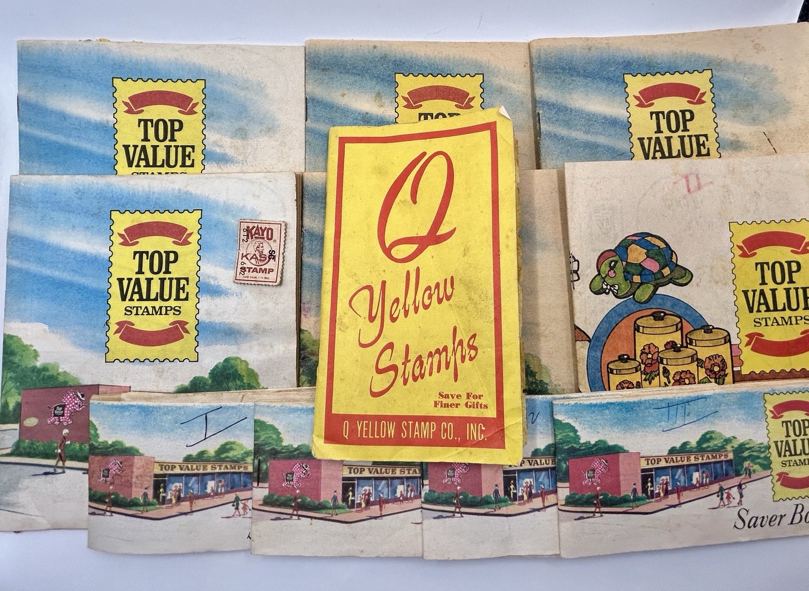 Top Value & Yellow Stamp Saver Books 1960s Grocery Store Advertising Full 12
