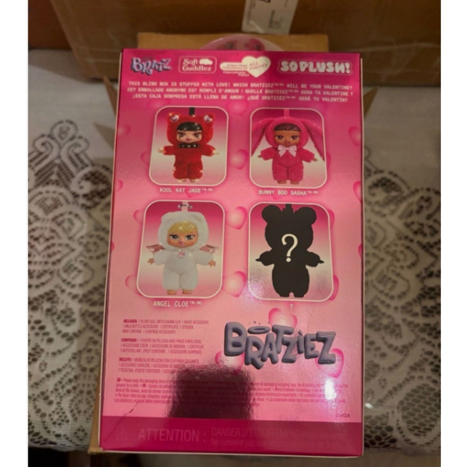 NEW! LAST ONE! Bratz Bratziez Sweetheartz Series BUNNY BOO SASHA Plush Keychain