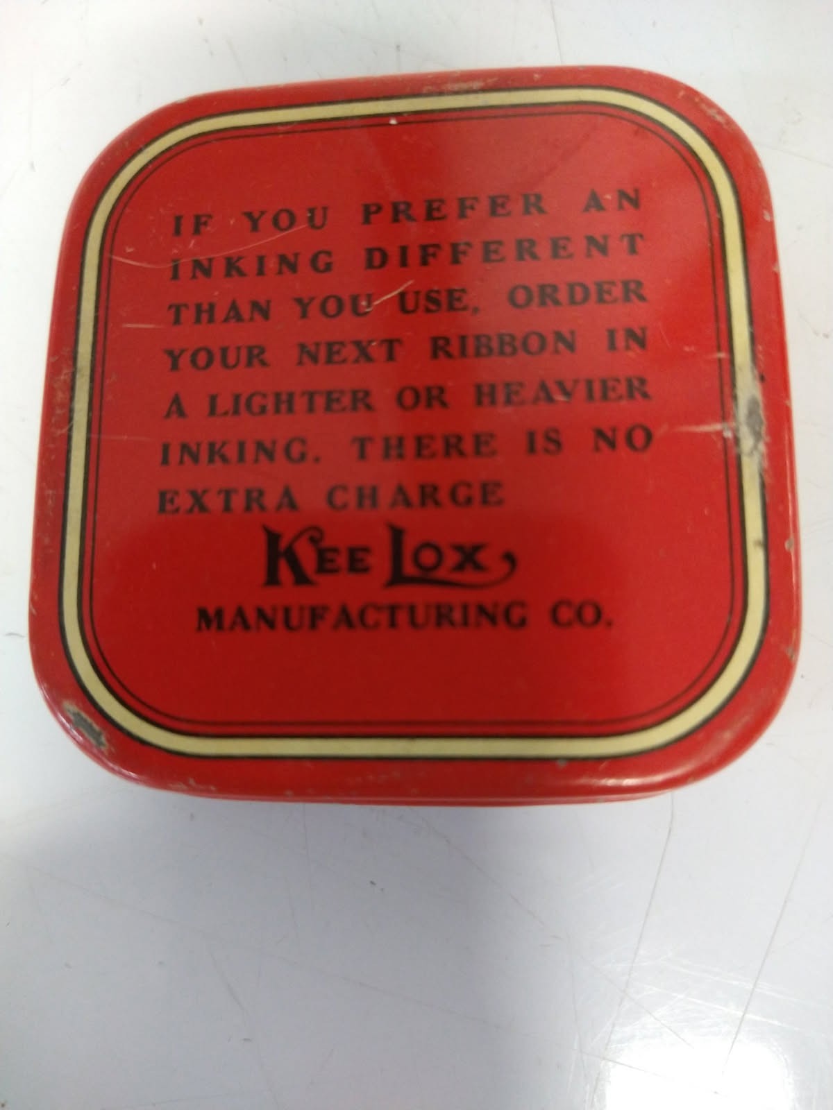 Vintage TYPEWRITER RIBBON TIN Underwood Kee Lox Brand U.S.A.