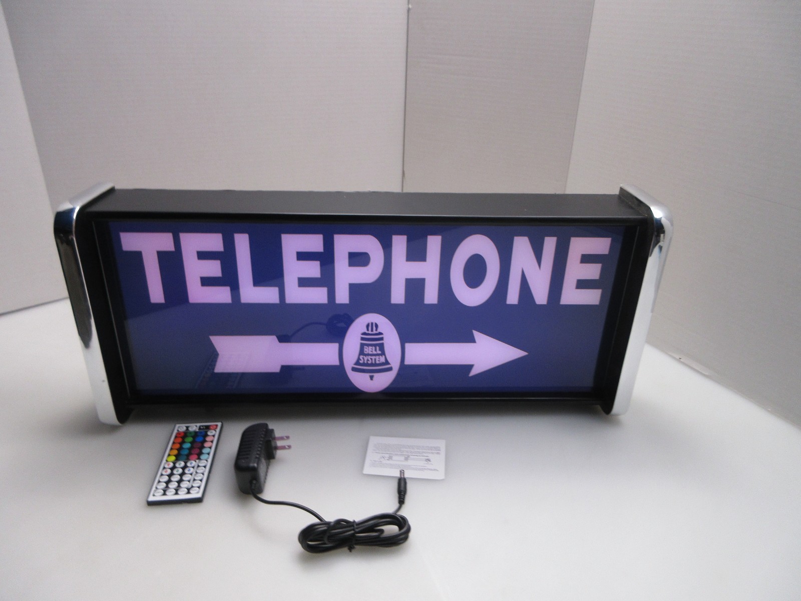 Telephone Bell System LED Display lighted sign lightbox Wall hanging Light