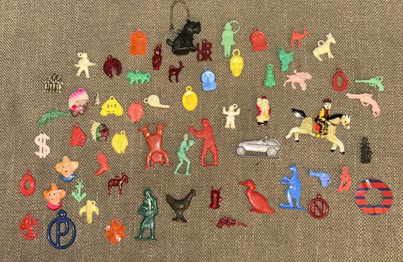 Vintage Cracker Jack Charms Prizes Premiums Gumball Toys Celluloid Metal 50+ LOT