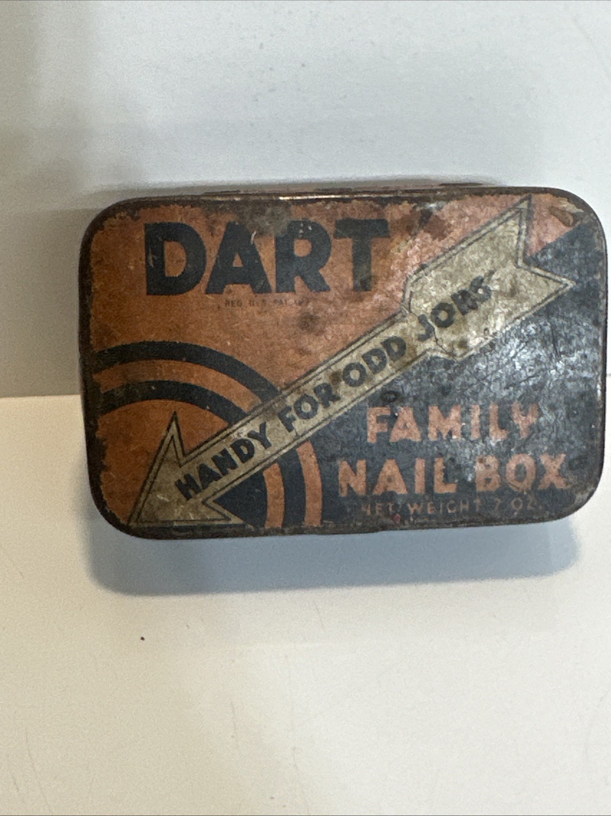 Vintage Kress Stores Dart Family Nail Box Tin – Handy for Odd Jobs