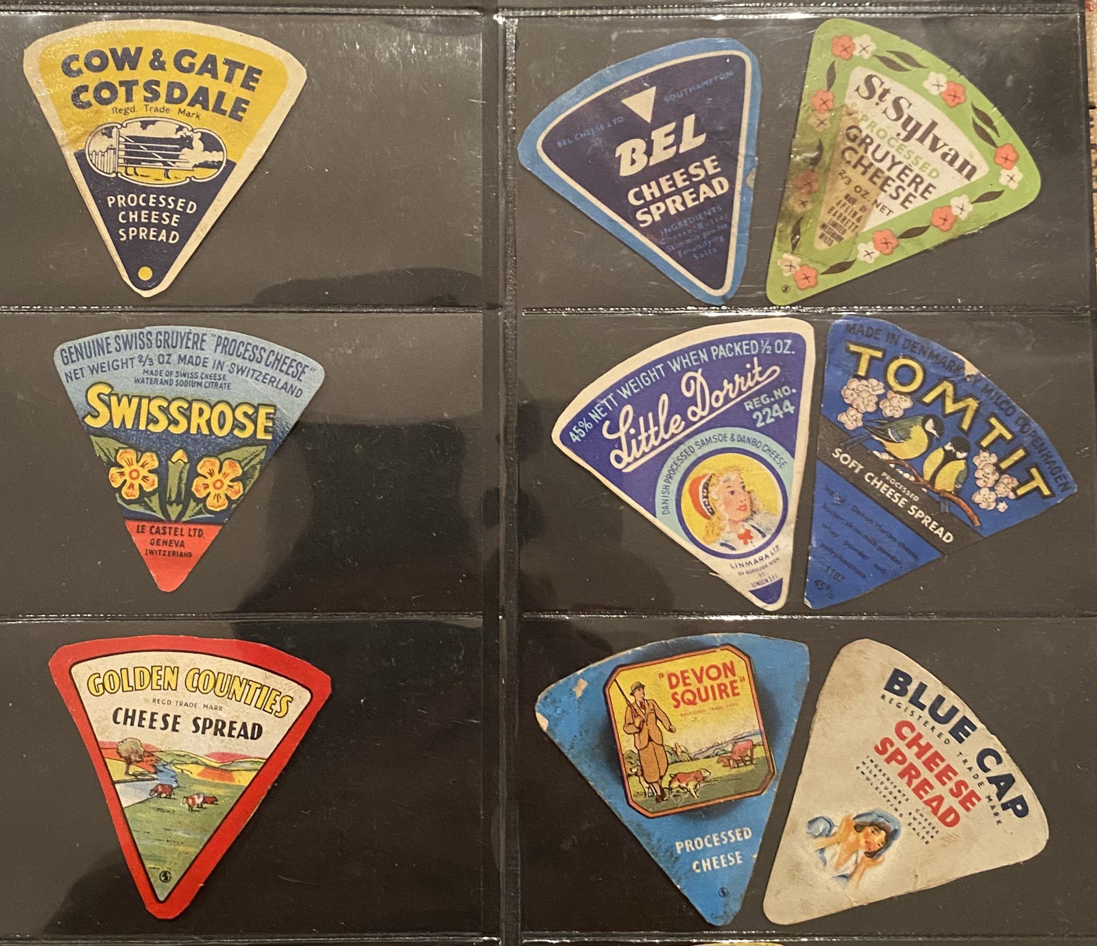 Lot of 19 Vintage Cheese Wheel/Box Various Cheeses and Brands Labels