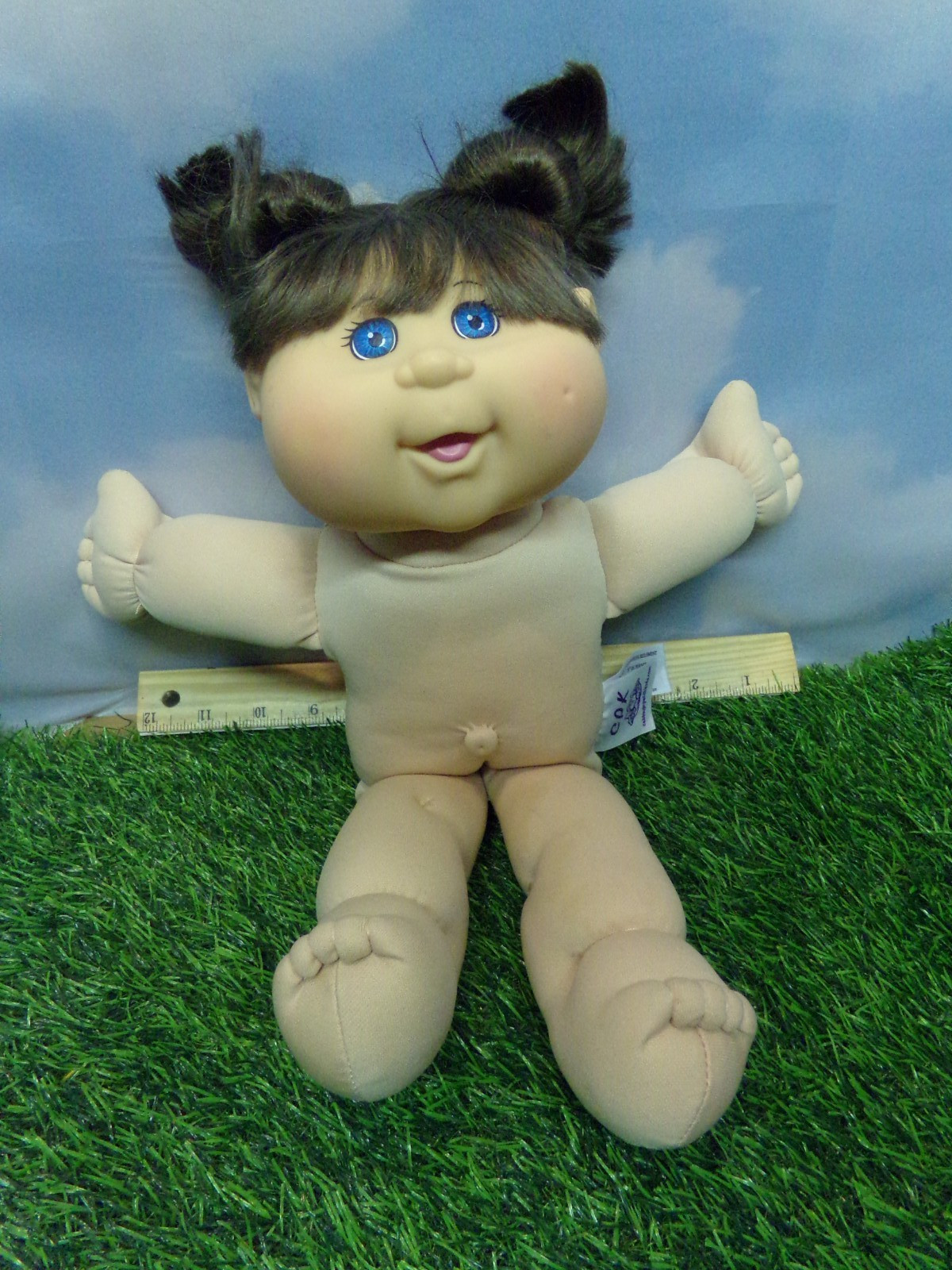 CABBAGE PATCH KID DOLL PLAYALONG GIRL naked CORNSILK BROWN CORNSILK HAIR