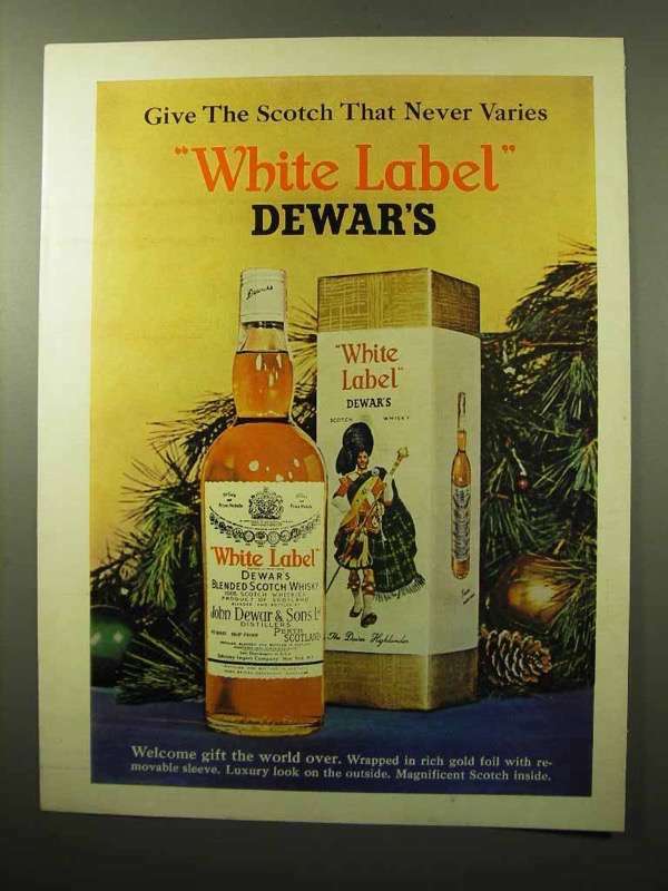 1964 Dewar’s White Label Scotch Ad – Never Varies