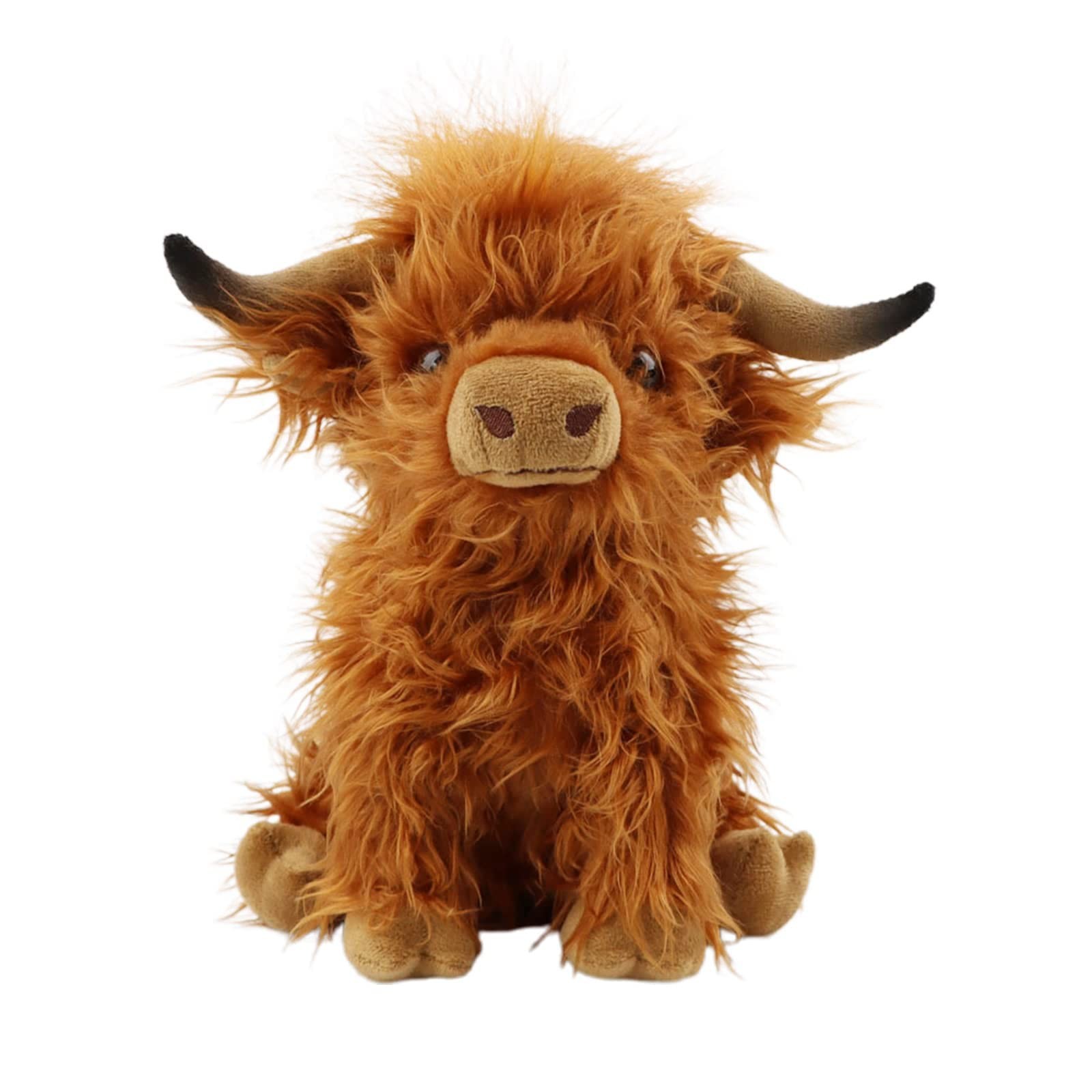 Cute Highland Cows Stuffed Animals,10.5 inches 10.5 Inch (Pack of 1), Brown