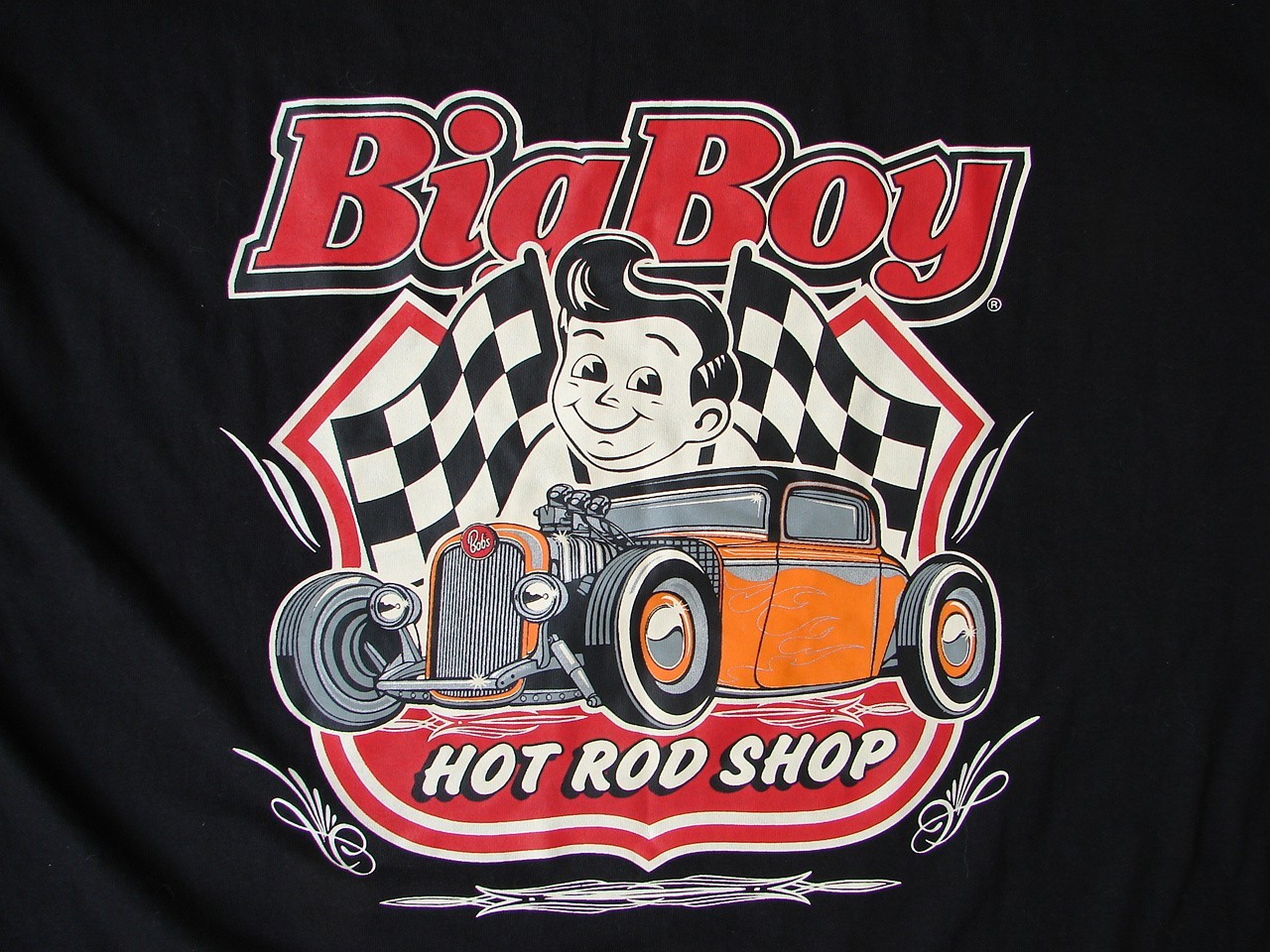 Bobs Big Boy Hot Rod Shop Car Culture Vintage Shirt Size L