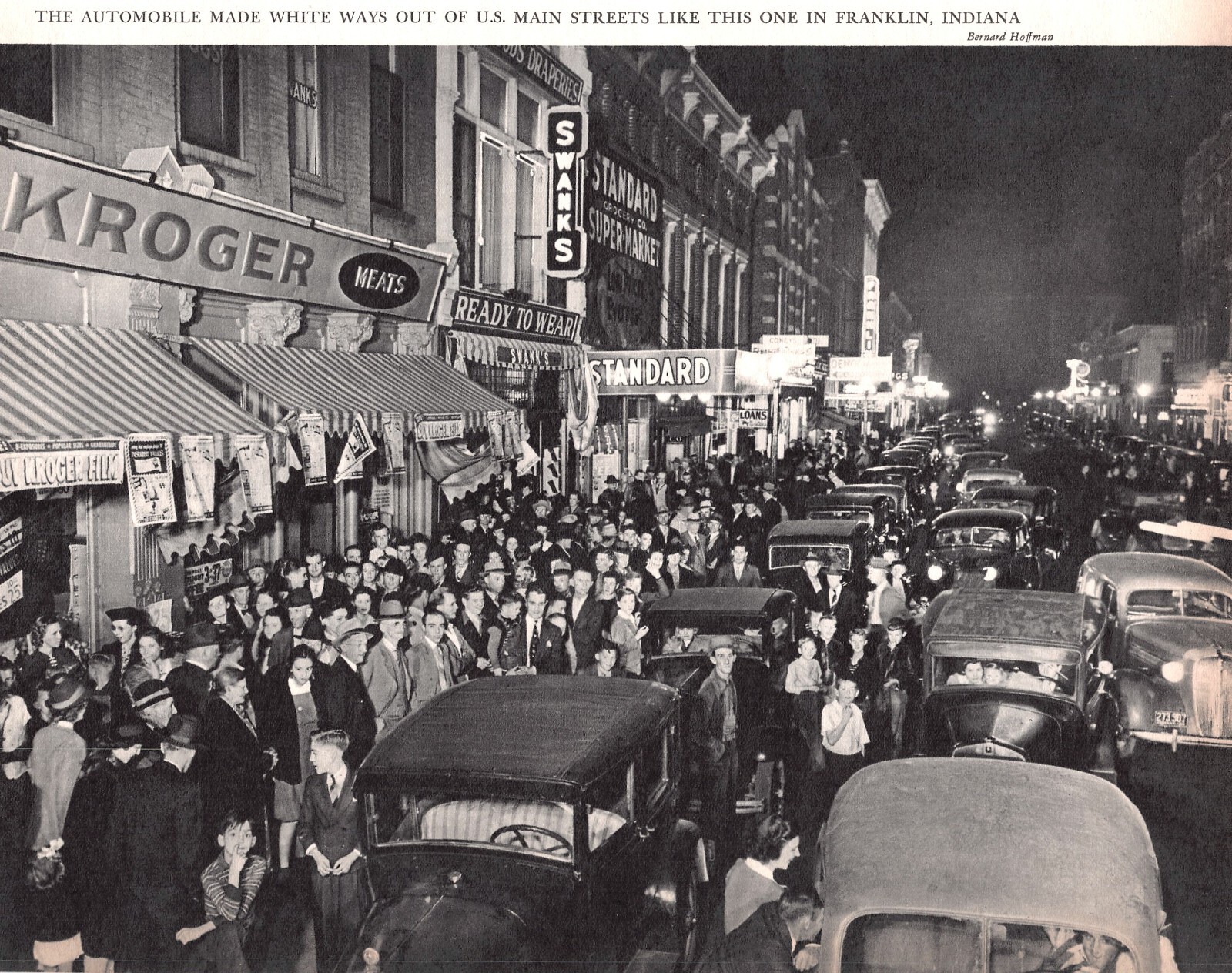 Franklin Indiana Main Street Kroger Swanks Standard Supermarket 1941 Mag Excerpt
