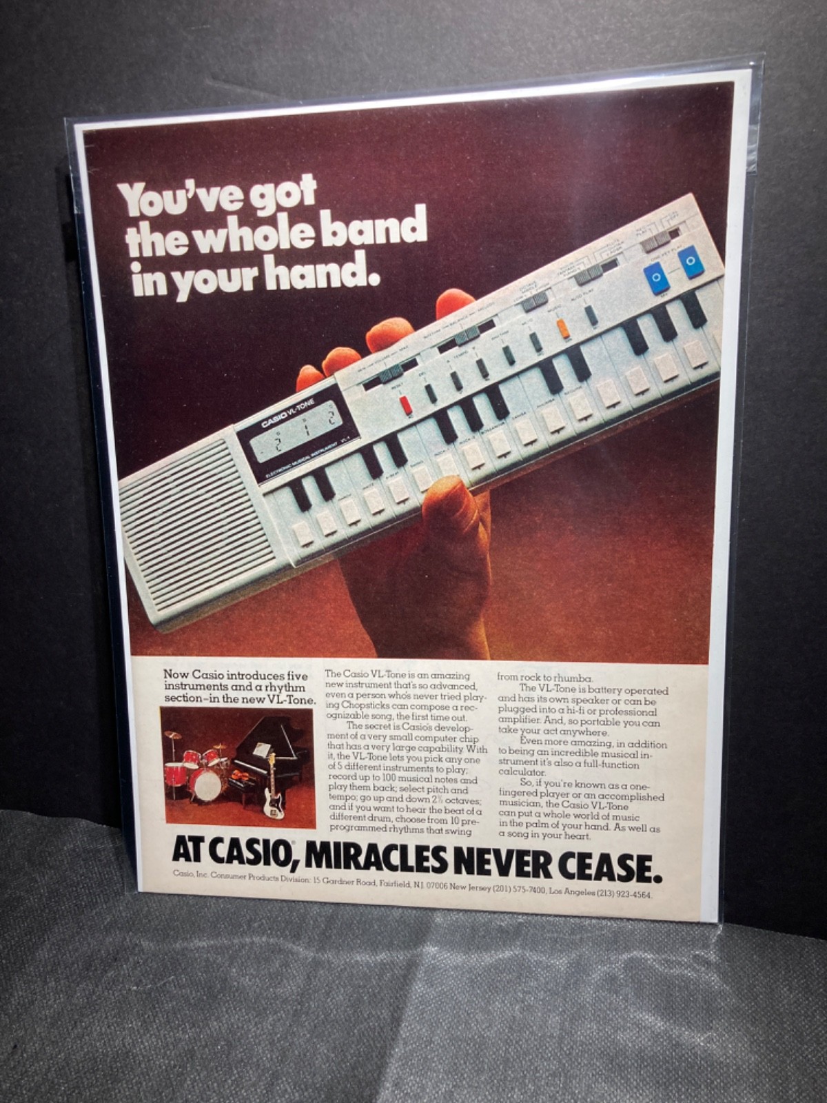 1981 Vintage Original Print Ad CASIO MIRACLES NEVER CEASE