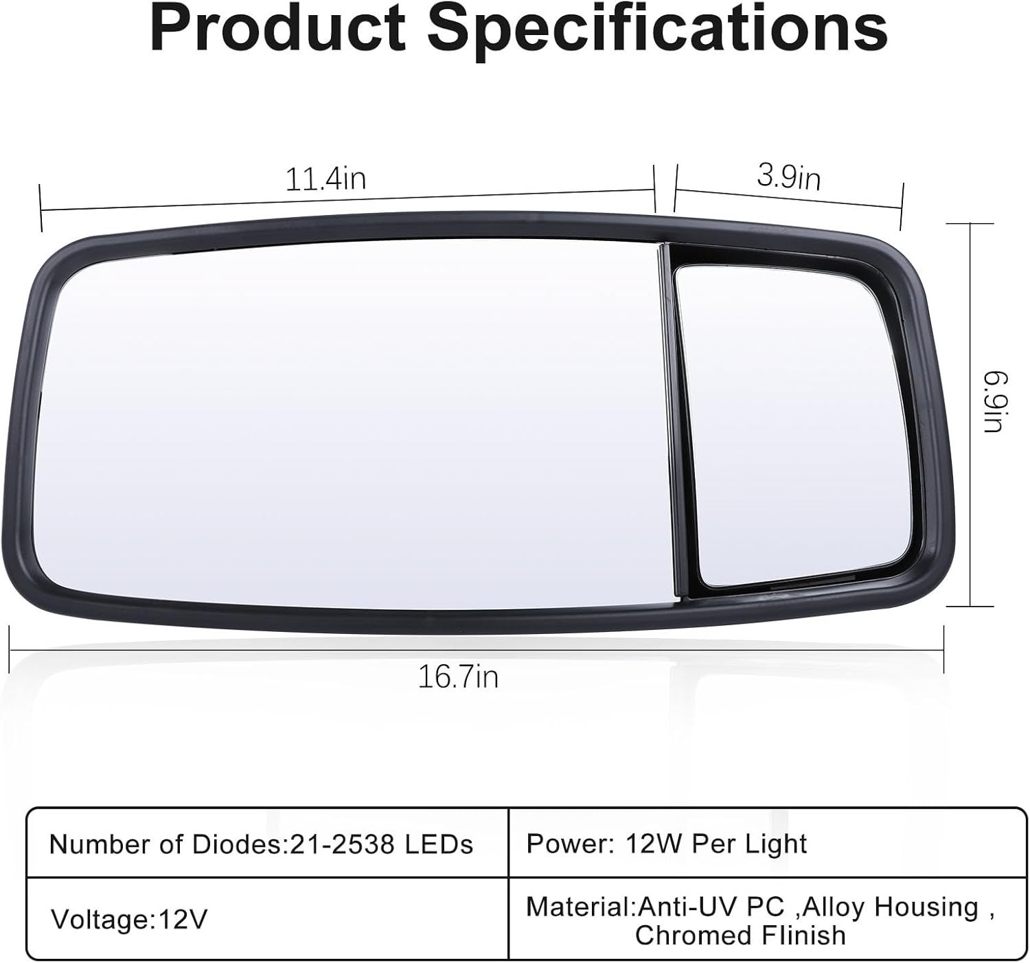 Outside View Door Mirror RH Fit for Isuzu NPR NPR-HD NQR NRR W3500 W4500 W5500