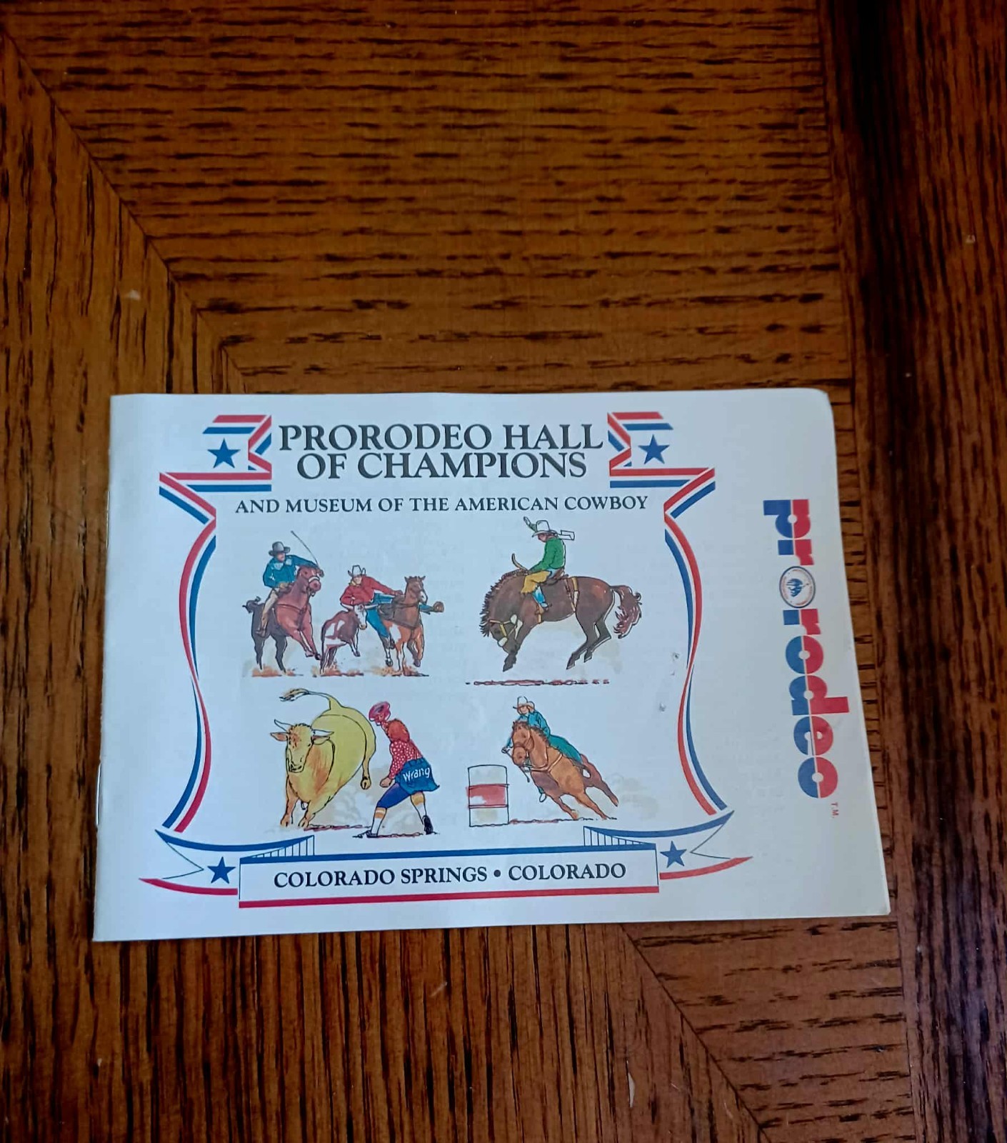 1998 Vintage Wrangler Memorabilia Pamphlet Pro Rodeo Hall Fame Colorado Springs