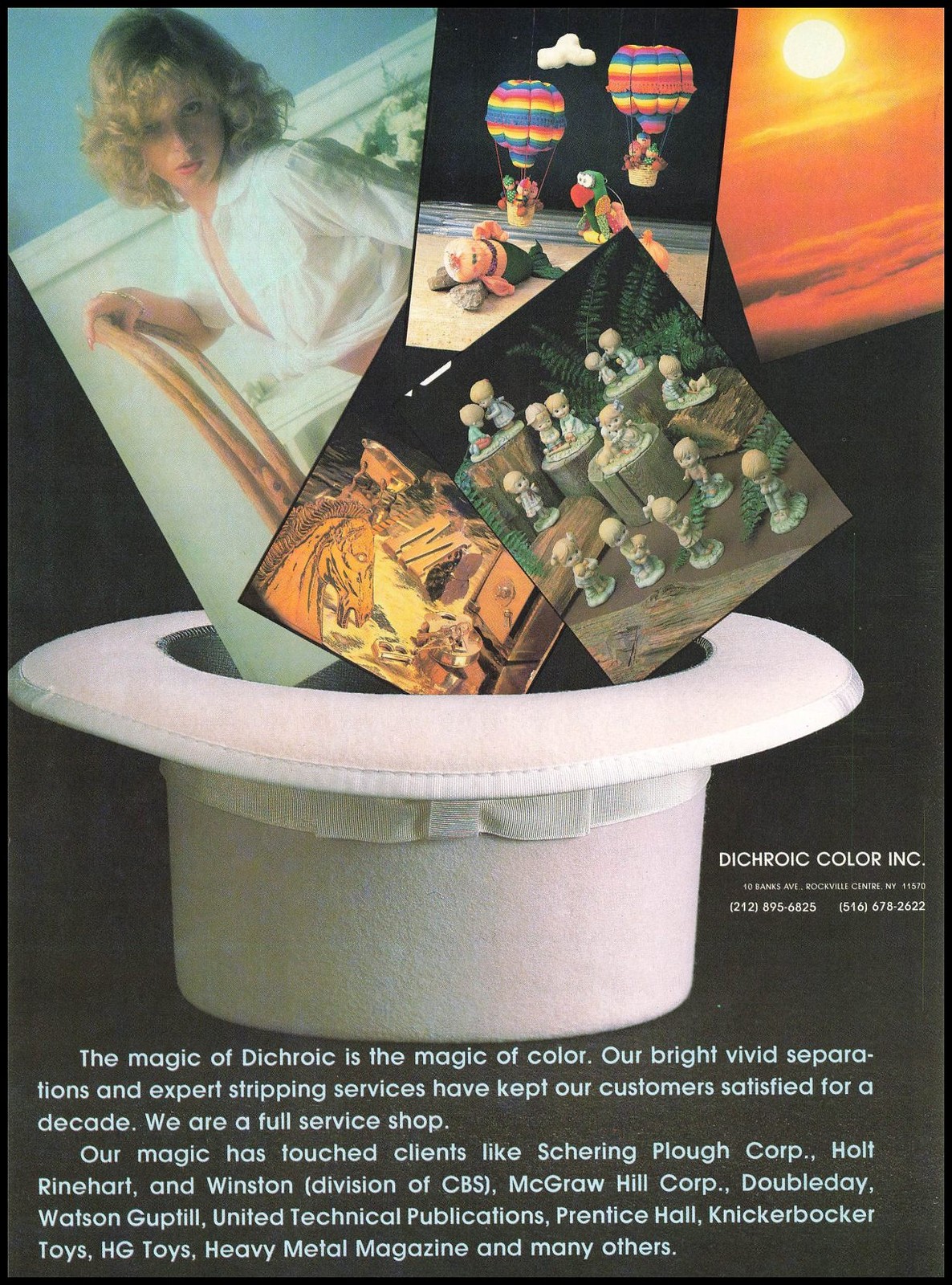 1983 Dichroic Color Inc. Rockville Centre New York Knickerbocker Toys Print Ad