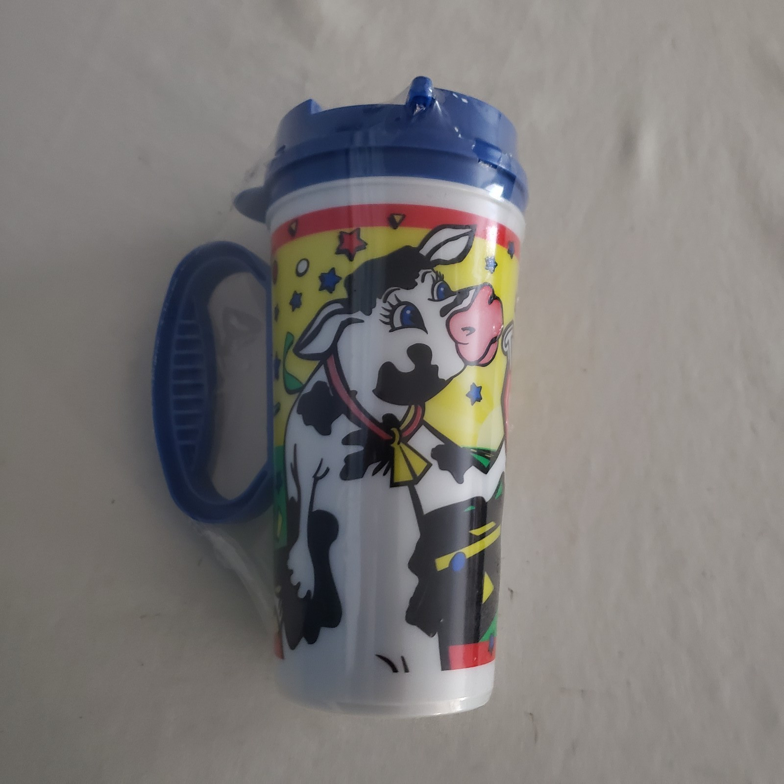 Vtg Whirley Cumberland Farms Plastic Tumbler Refill Mug Cow Advertising NEW