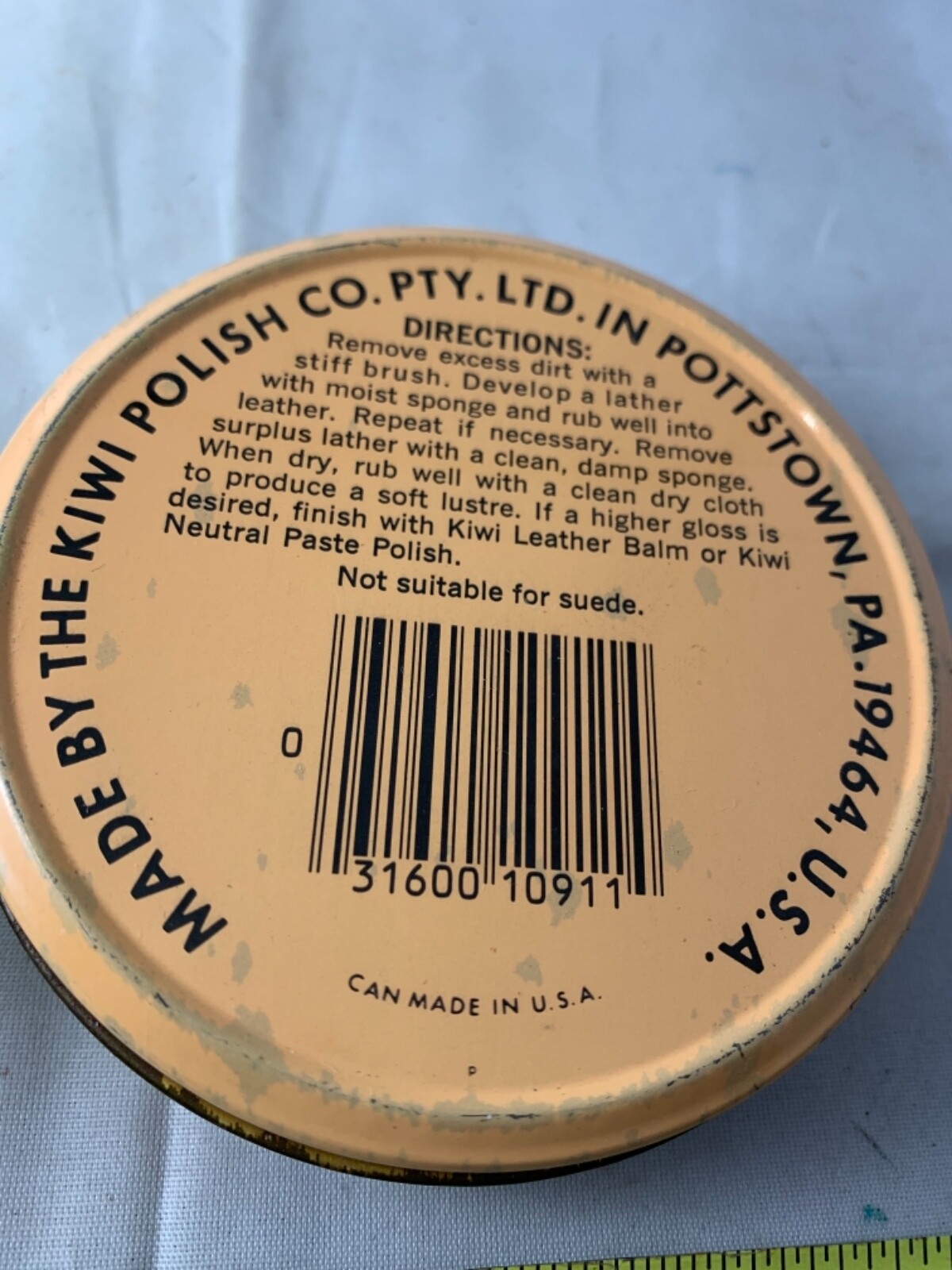 Pair of old saddle soap tins Kiwi & Propert’s