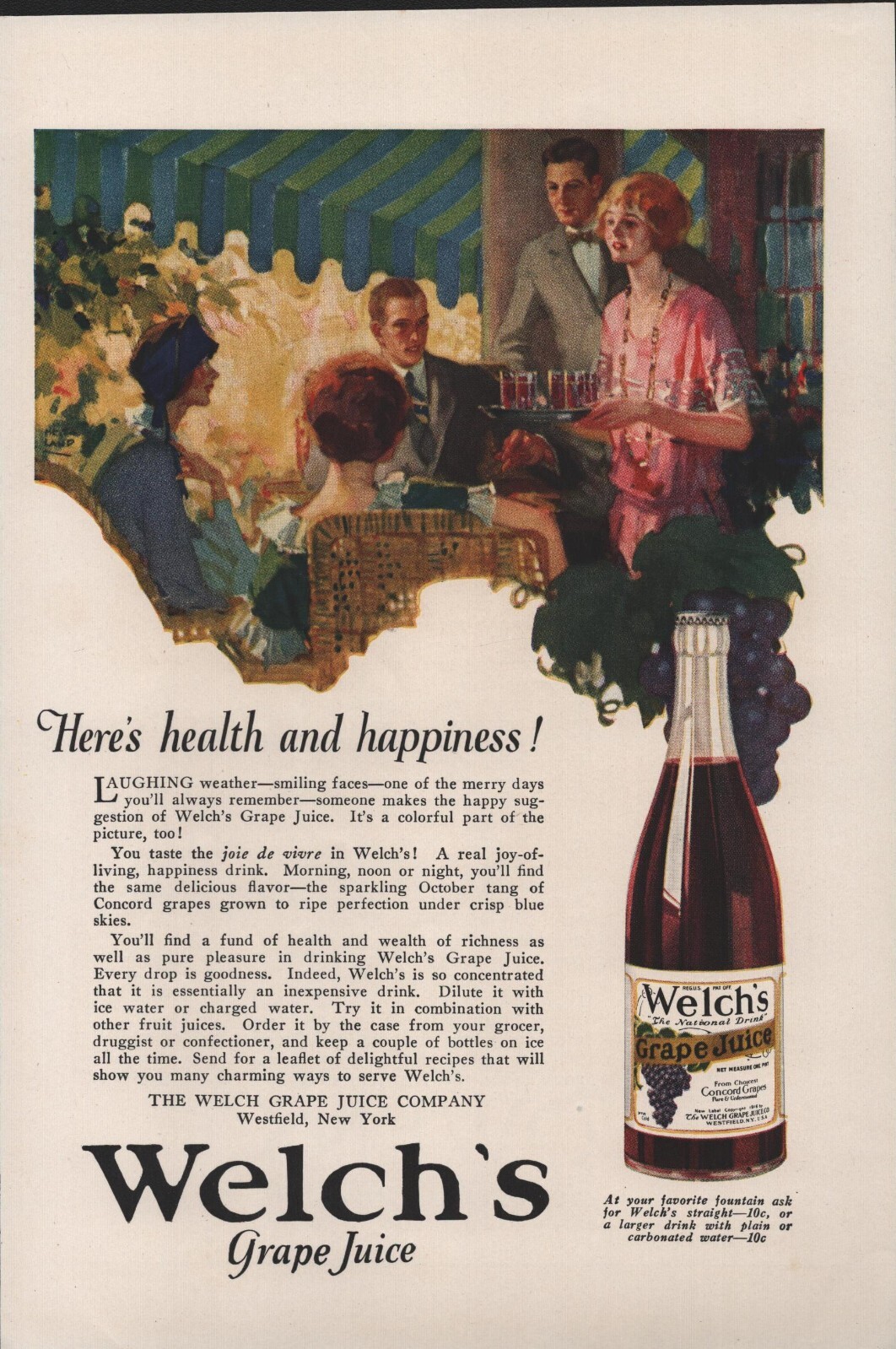 Welch’s Grape Juice – 1924 – Vintage Magazine Advertisement
