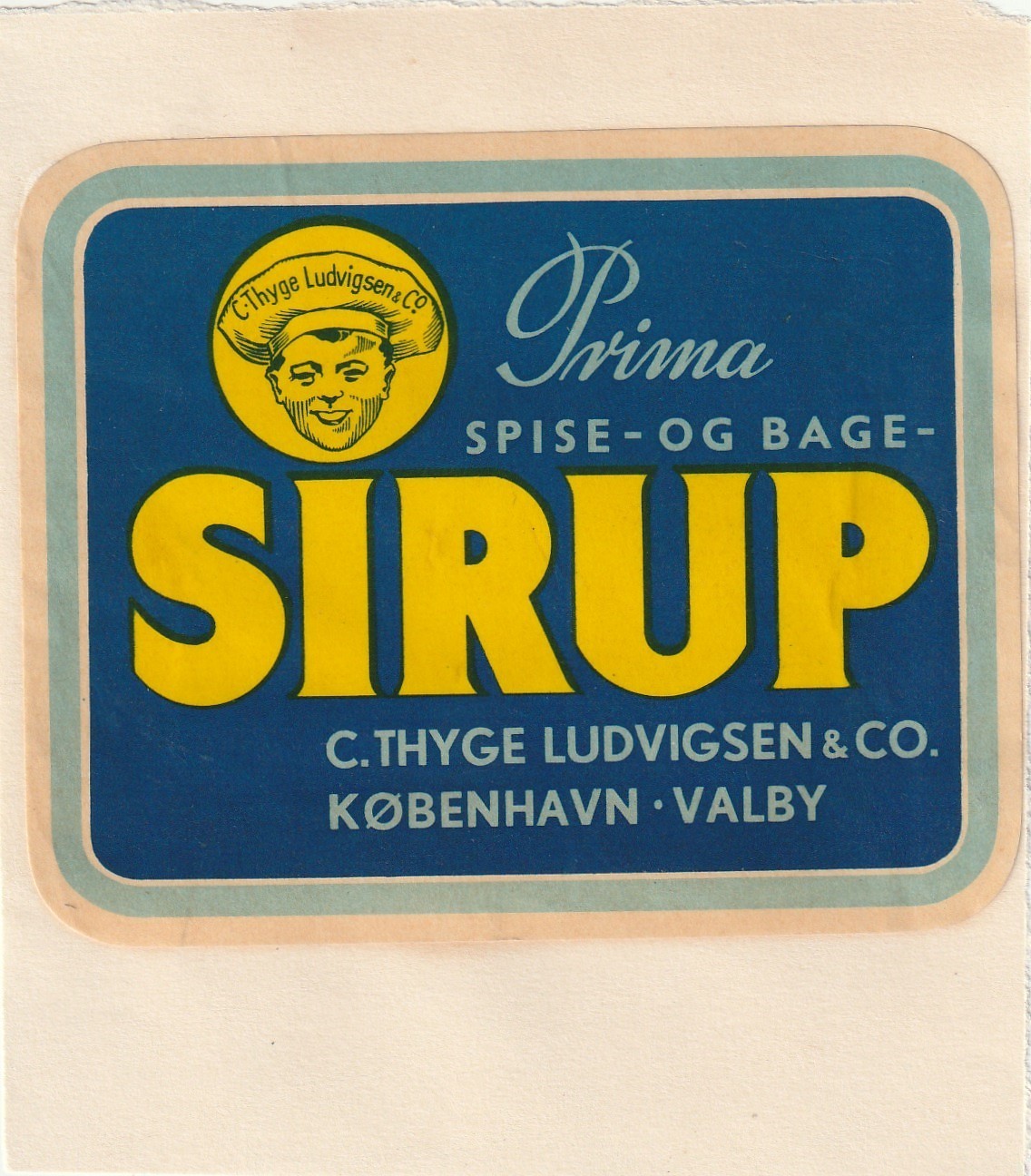 DENMARK Rare Advertising Label sticker Food Products 1940s #2