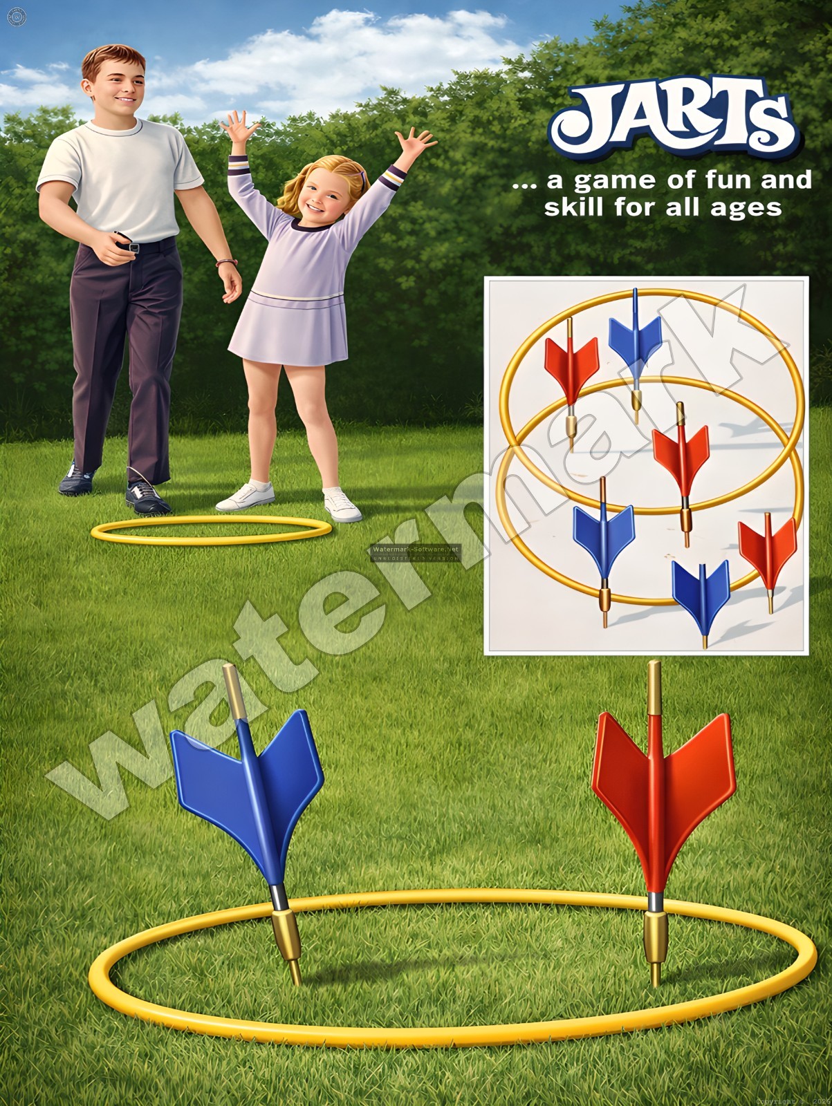 Jarts a Game Of Fun All Ages AD Metal Sign 9″ x 12″ or 12″ x 16″