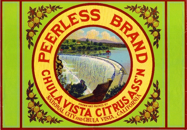 National City San Diego Peerless Dam Lemon Citrus Fruit Crate Label Art Print