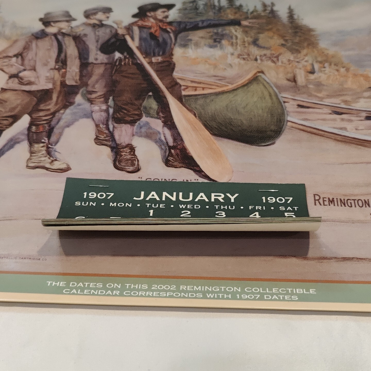 1907 Remington 2002 Reproduction Calendar “Going In” Remington Arms- Union UMC
