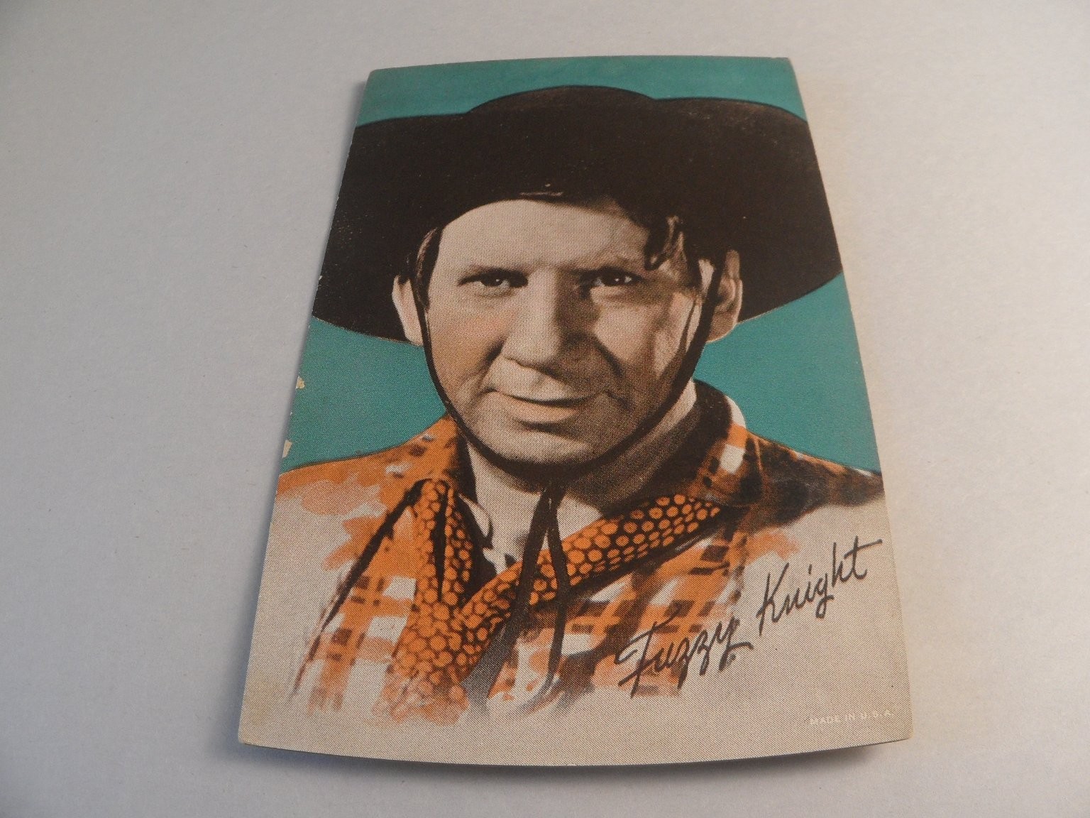 Fuzzy Knight Actor Promotion Ink Blotter Western Star MADE IN U.S.A. 4.75×3.75″