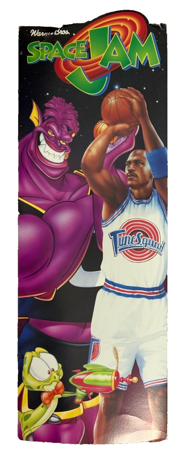1996 Warner Bros. Space Jam Michael Jordan Standing Movie Display Sign 9x9x24″