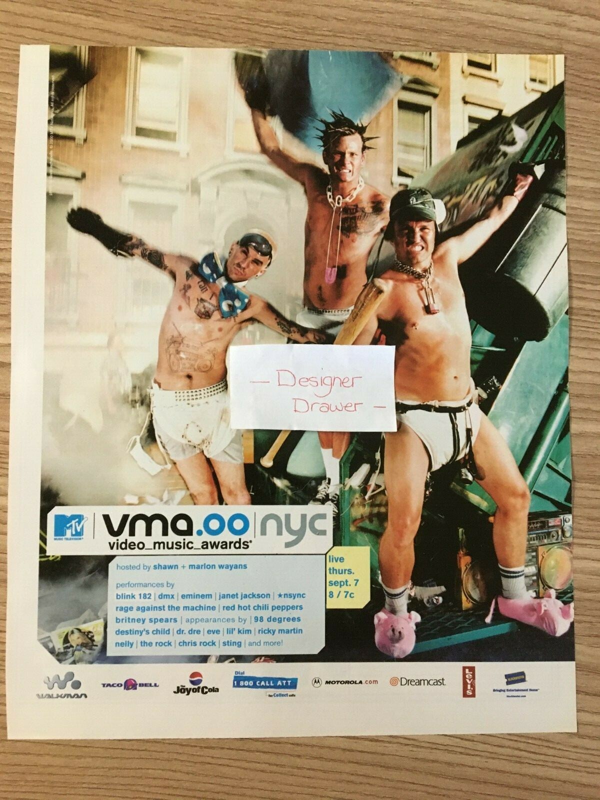 Blink 182 VMA Music Awards 2000 Promotional Print Advertisement