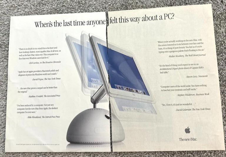 2002 Apple Computer “New G4 iMac” Print Ad